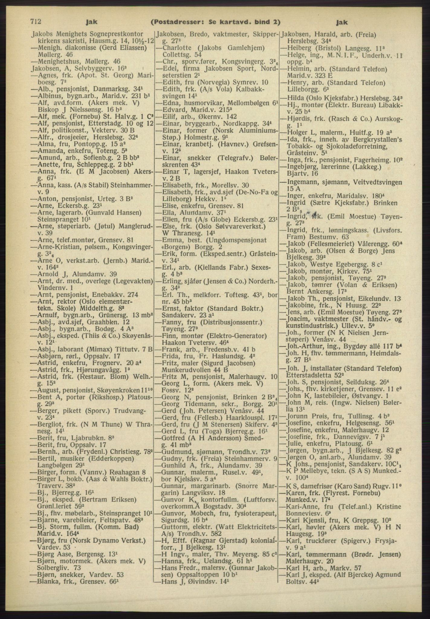 Kristiania/Oslo adressebok, PUBL/-, 1960-1961, p. 712