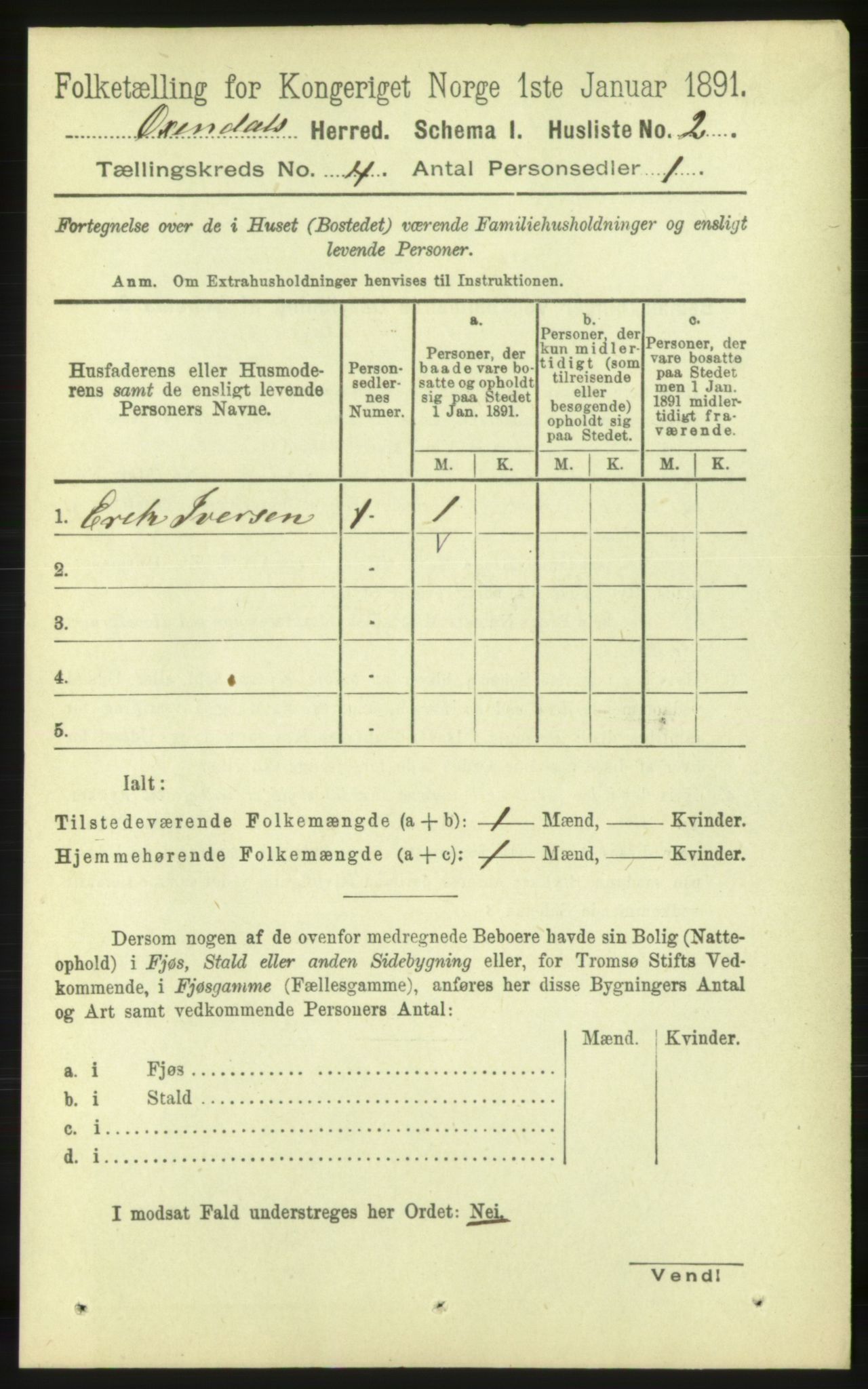 RA, 1891 census for 1561 Øksendal, 1891, p. 810