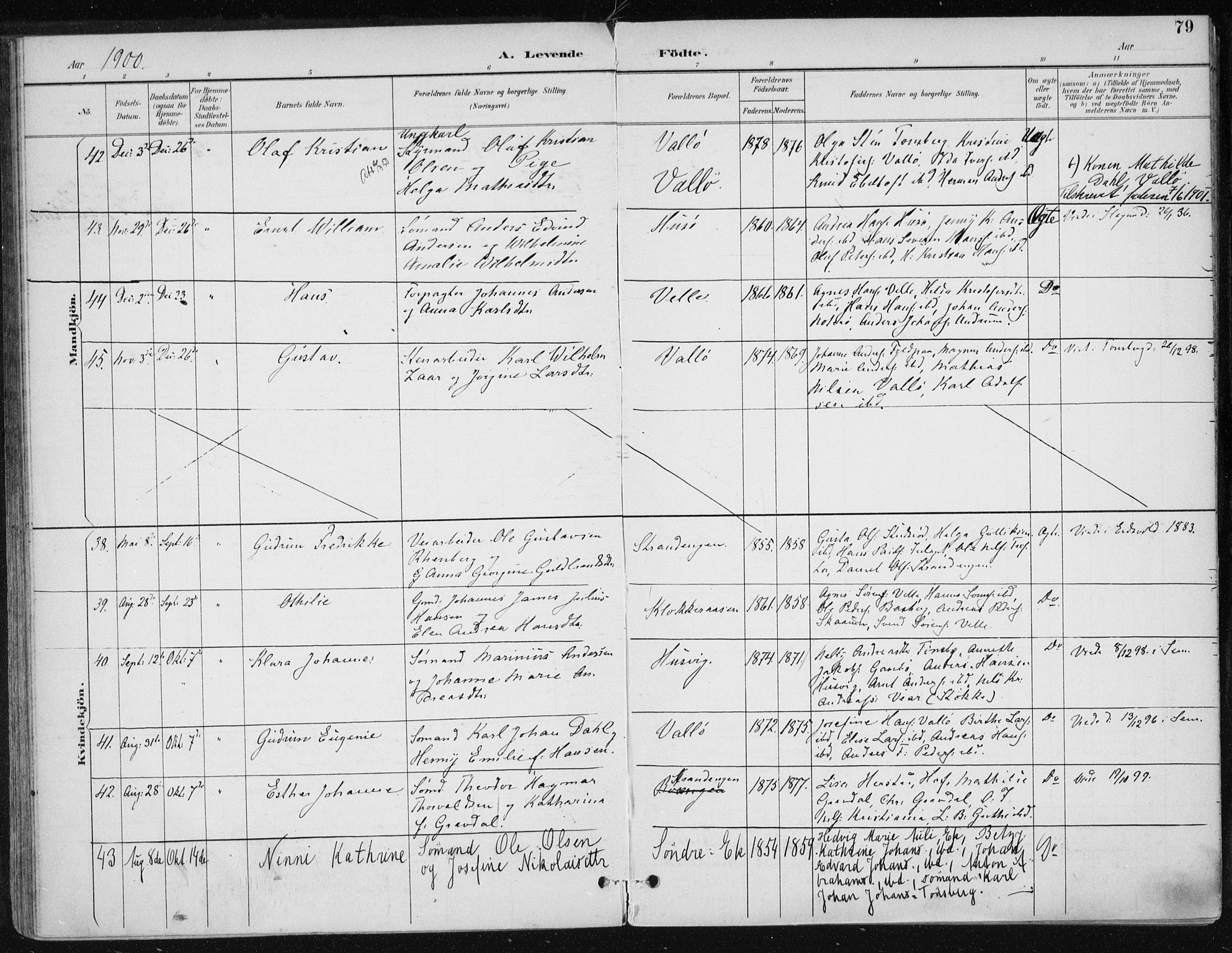 Sem kirkebøker, AV/SAKO-A-5/F/Fb/L0005: Parish register (official) no. II 5, 1892-1904, p. 79