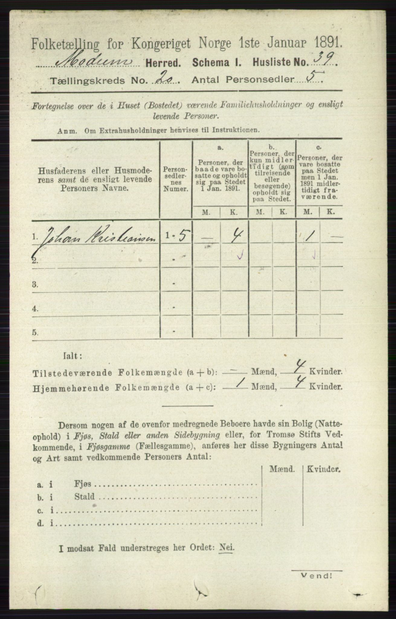 RA, 1891 census for 0623 Modum, 1891, p. 7800