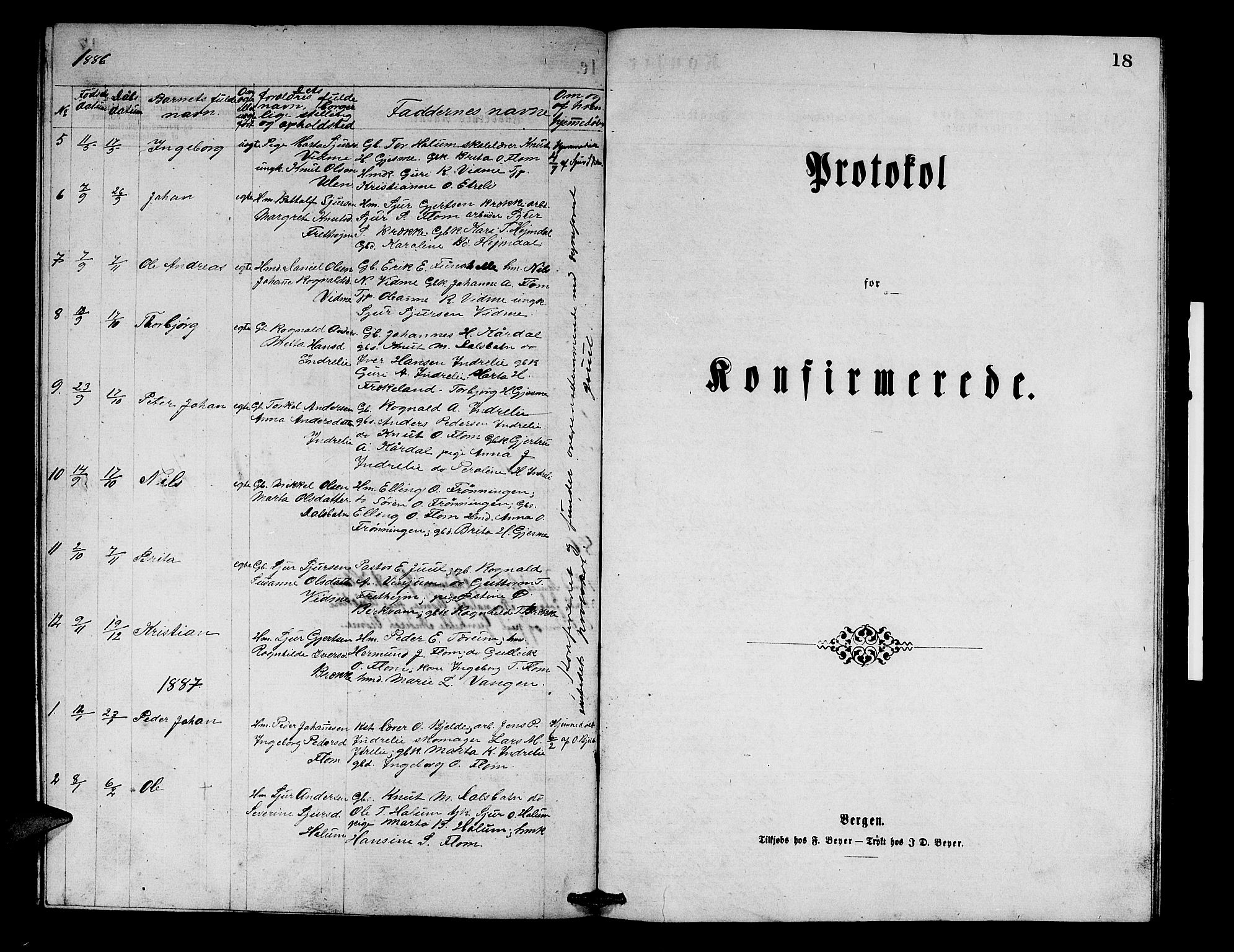 Aurland sokneprestembete, SAB/A-99937/H/Hb/Hbb/L0001: Parish register (copy) no. B 1, 1868-1887, p. 18