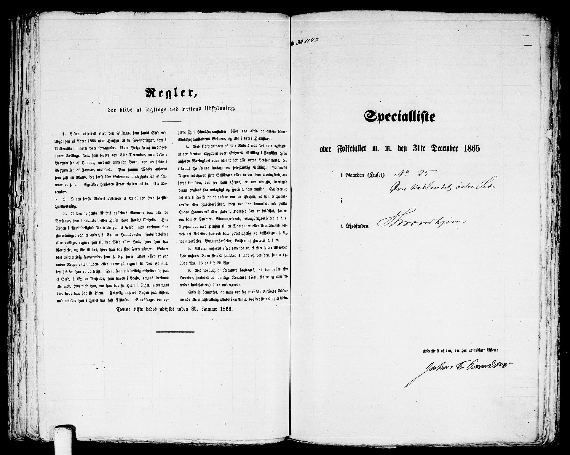 RA, 1865 census for Trondheim, 1865, p. 2387