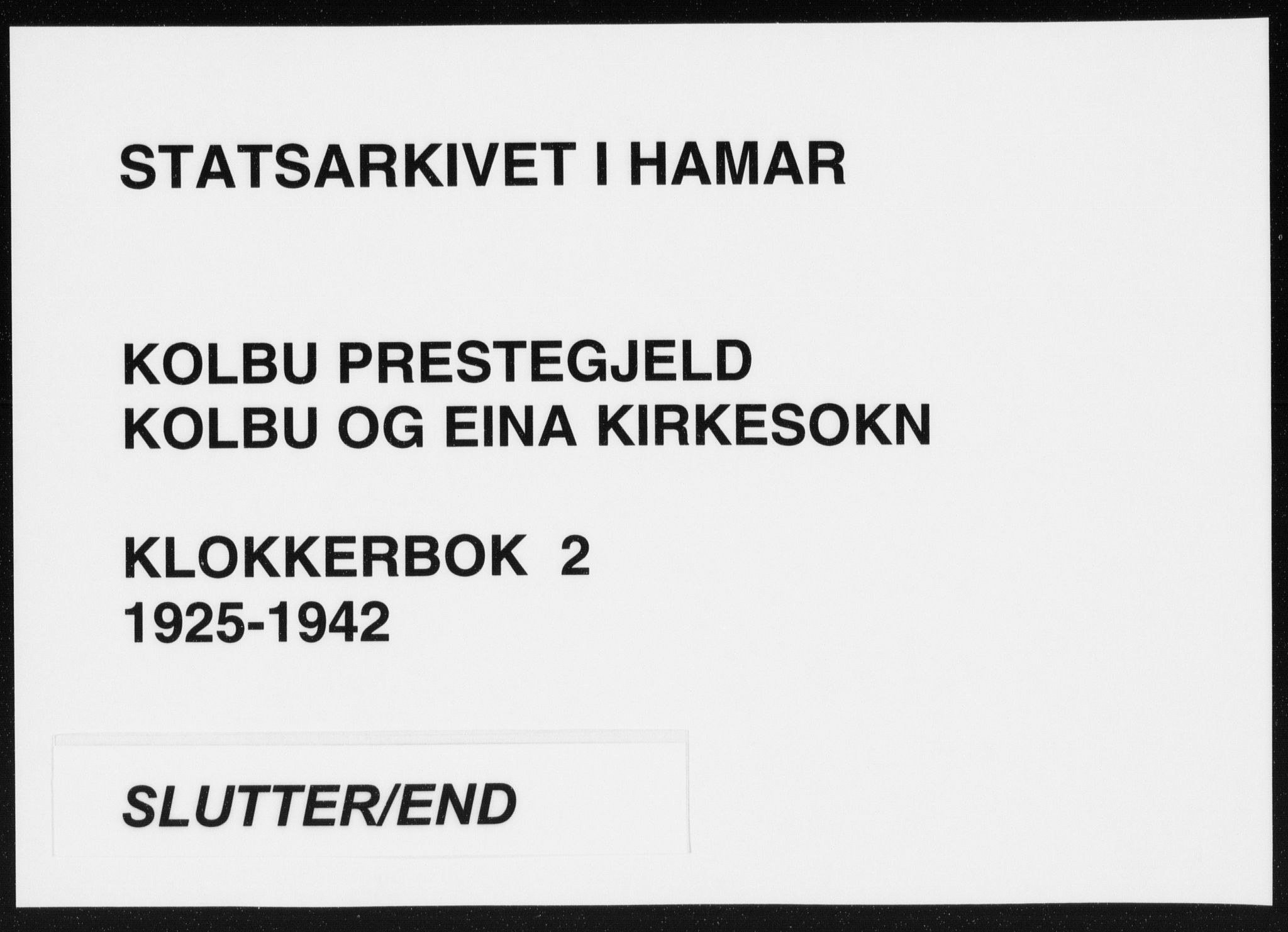 Kolbu prestekontor, SAH/PREST-110/H/Ha/Hab/L0002: Parish register (copy) no. 2, 1925-1942