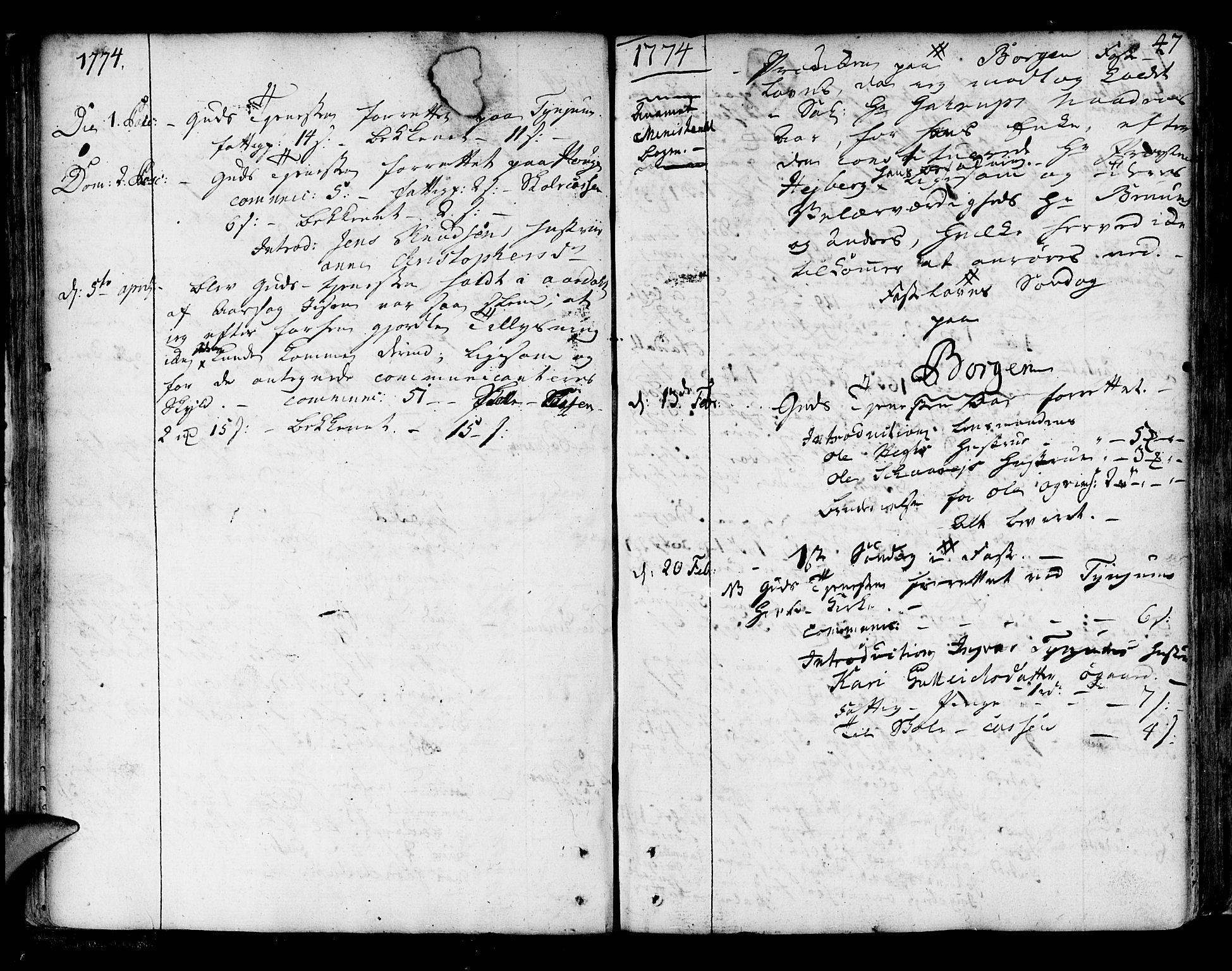 Lærdal sokneprestembete, SAB/A-81201: Parish register (official) no. A 2, 1752-1782, p. 47