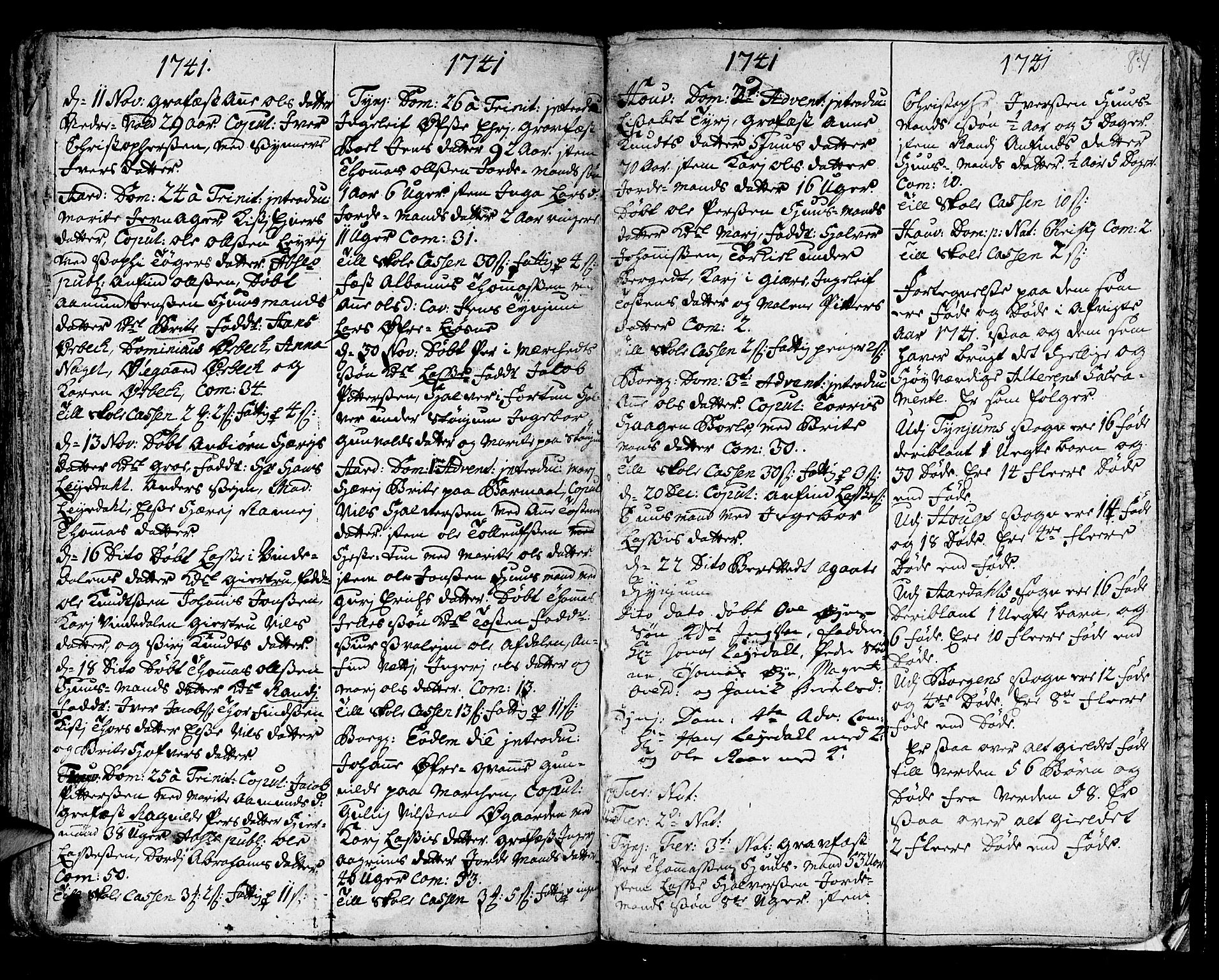 Lærdal sokneprestembete, AV/SAB-A-81201: Parish register (official) no. A 1, 1711-1752, p. 84