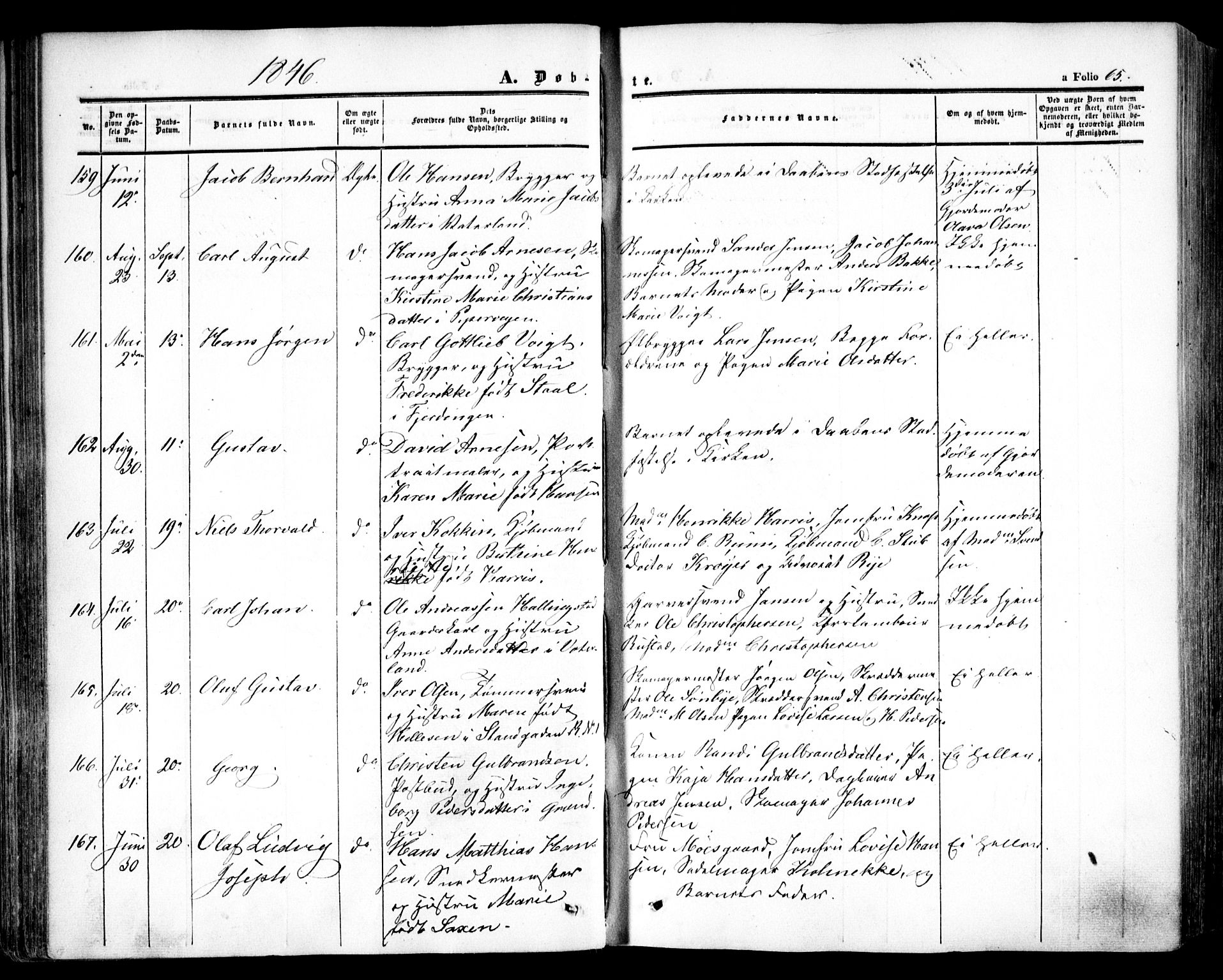Oslo domkirke Kirkebøker, AV/SAO-A-10752/F/Fa/L0013: Parish register (official) no. 13, 1844-1864, p. 65