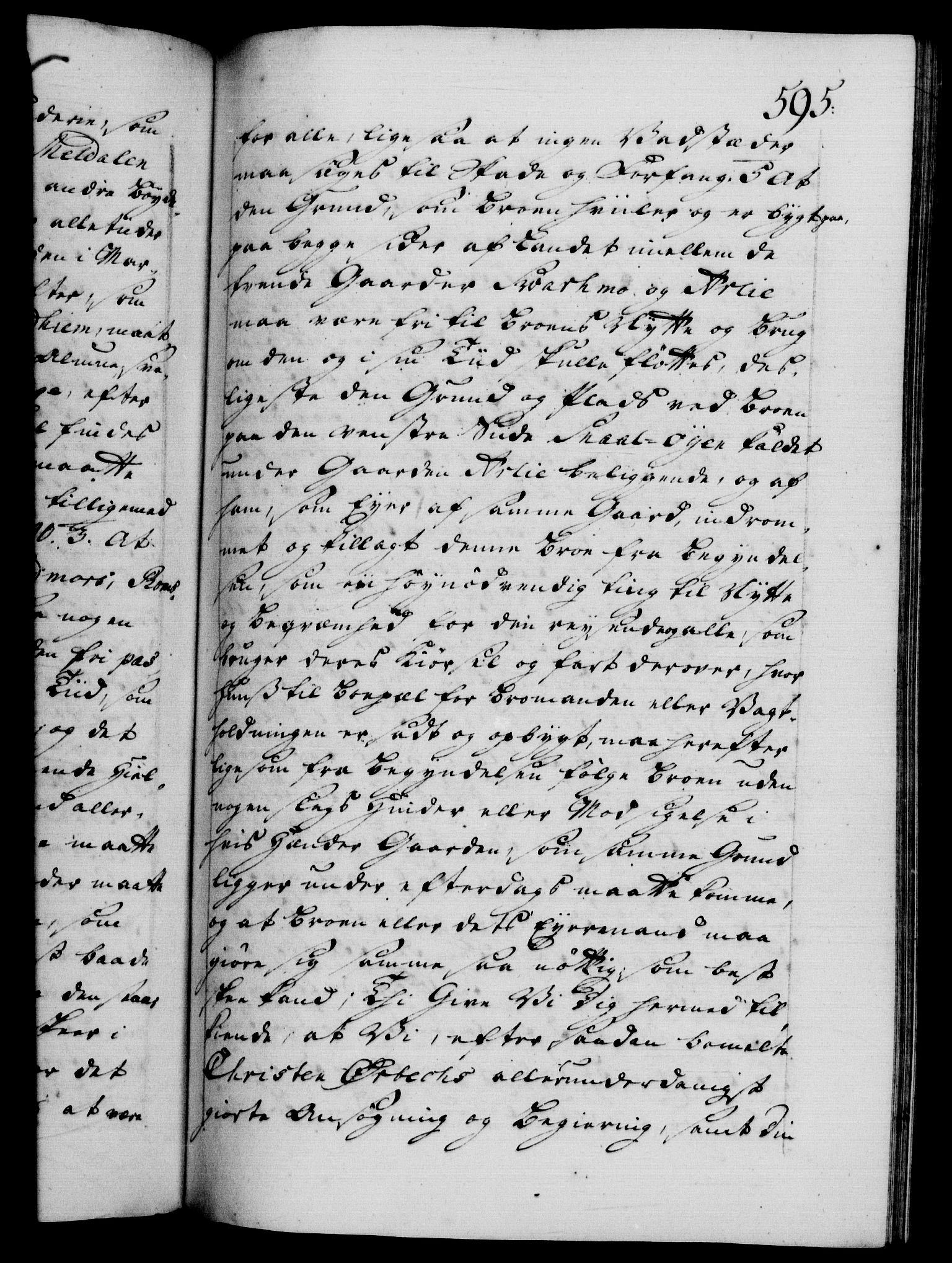 Danske Kanselli 1572-1799, AV/RA-EA-3023/F/Fc/Fca/Fcab/L0030: Norske tegnelser, 1744-1746, p. 595a