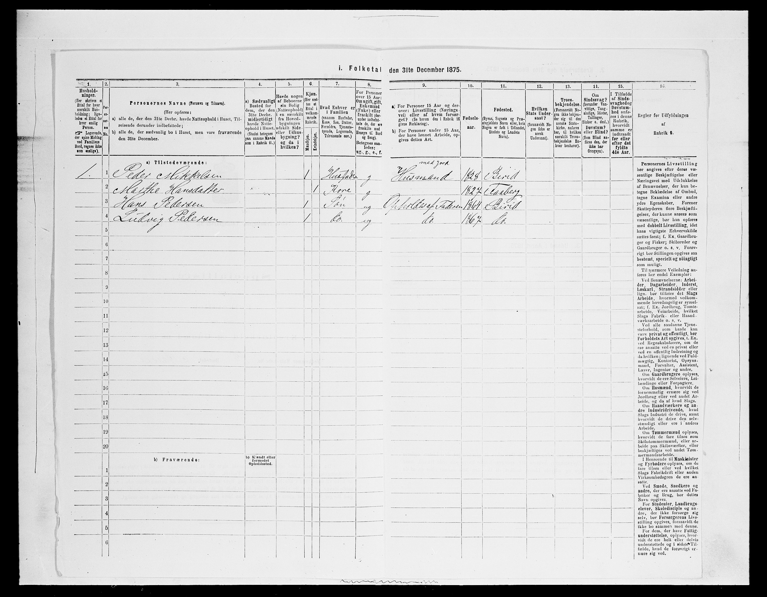 SAH, 1875 census for 0525P Biri, 1875, p. 328