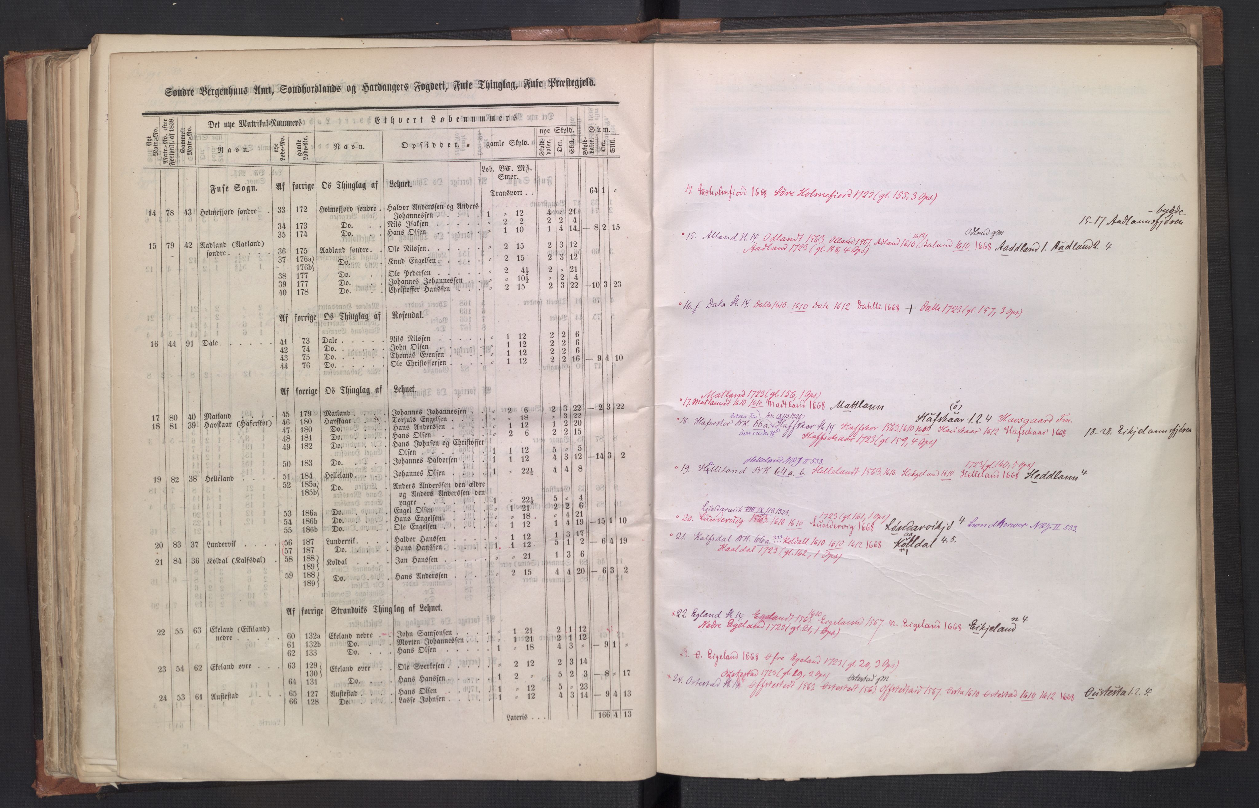 Rygh, AV/RA-PA-0034/F/Fb/L0011: Matrikkelen for 1838 - Søndre Bergenhus amt (Hordaaland fylke), 1838