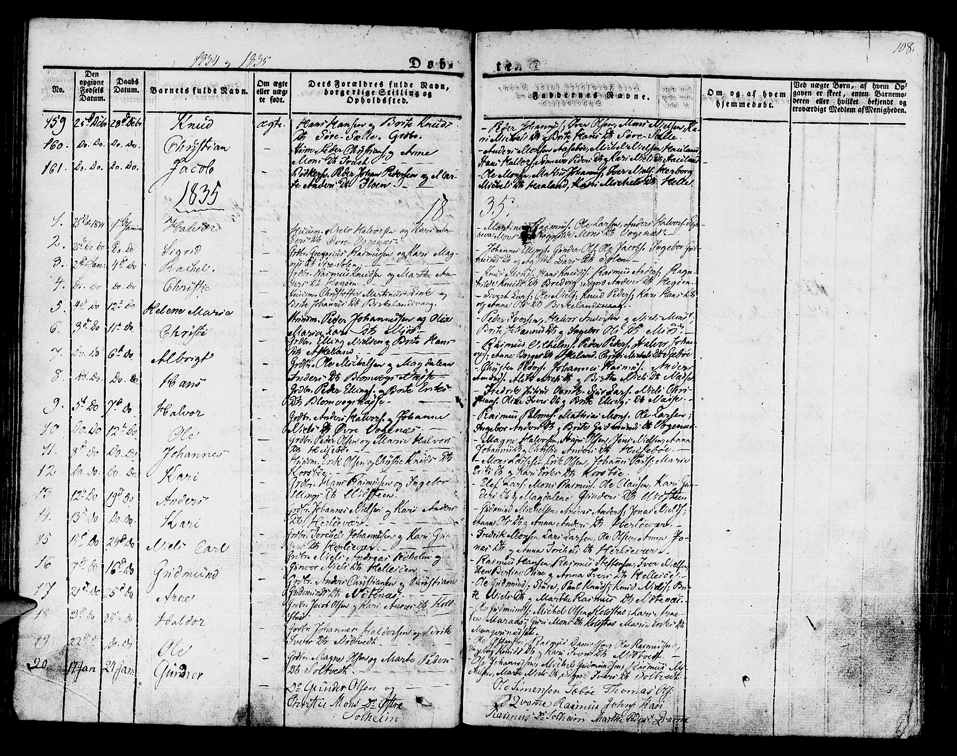 Manger sokneprestembete, SAB/A-76801/H/Haa: Parish register (official) no. A 4, 1824-1838, p. 108