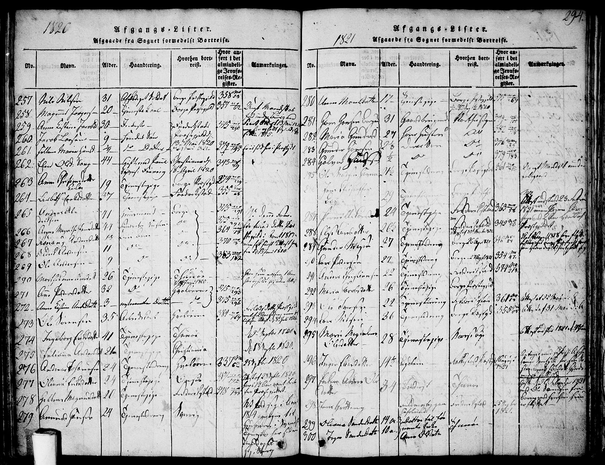 Skjeberg prestekontor Kirkebøker, AV/SAO-A-10923/F/Fa/L0004: Parish register (official) no. I 4, 1815-1830, p. 294