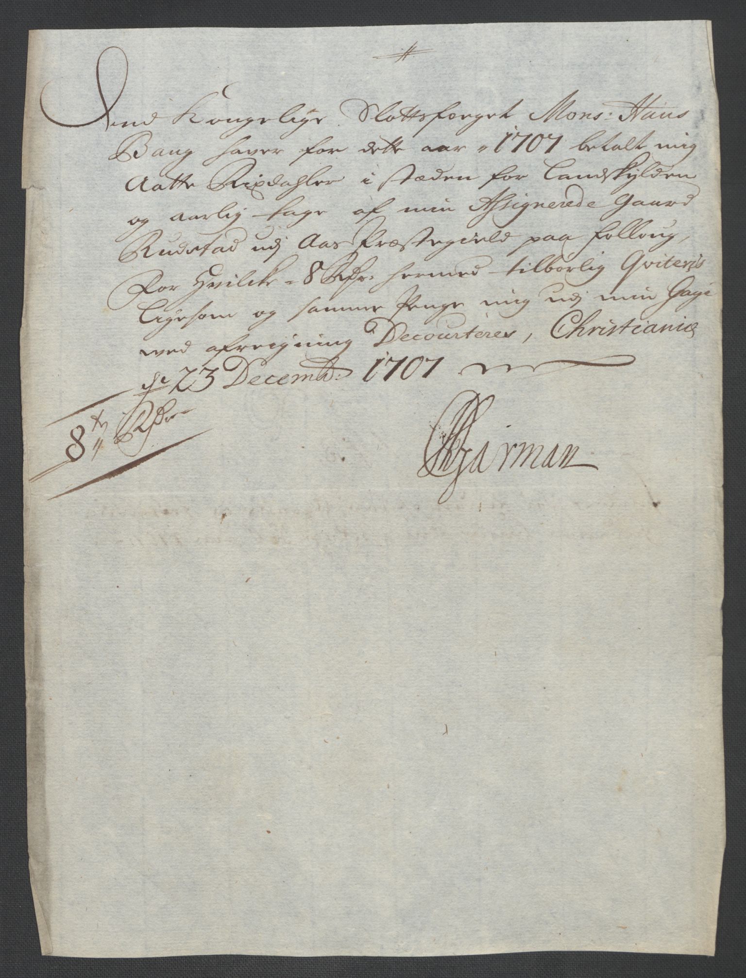 Rentekammeret inntil 1814, Reviderte regnskaper, Fogderegnskap, AV/RA-EA-4092/R10/L0447: Fogderegnskap Aker og Follo, 1707-1709, p. 152