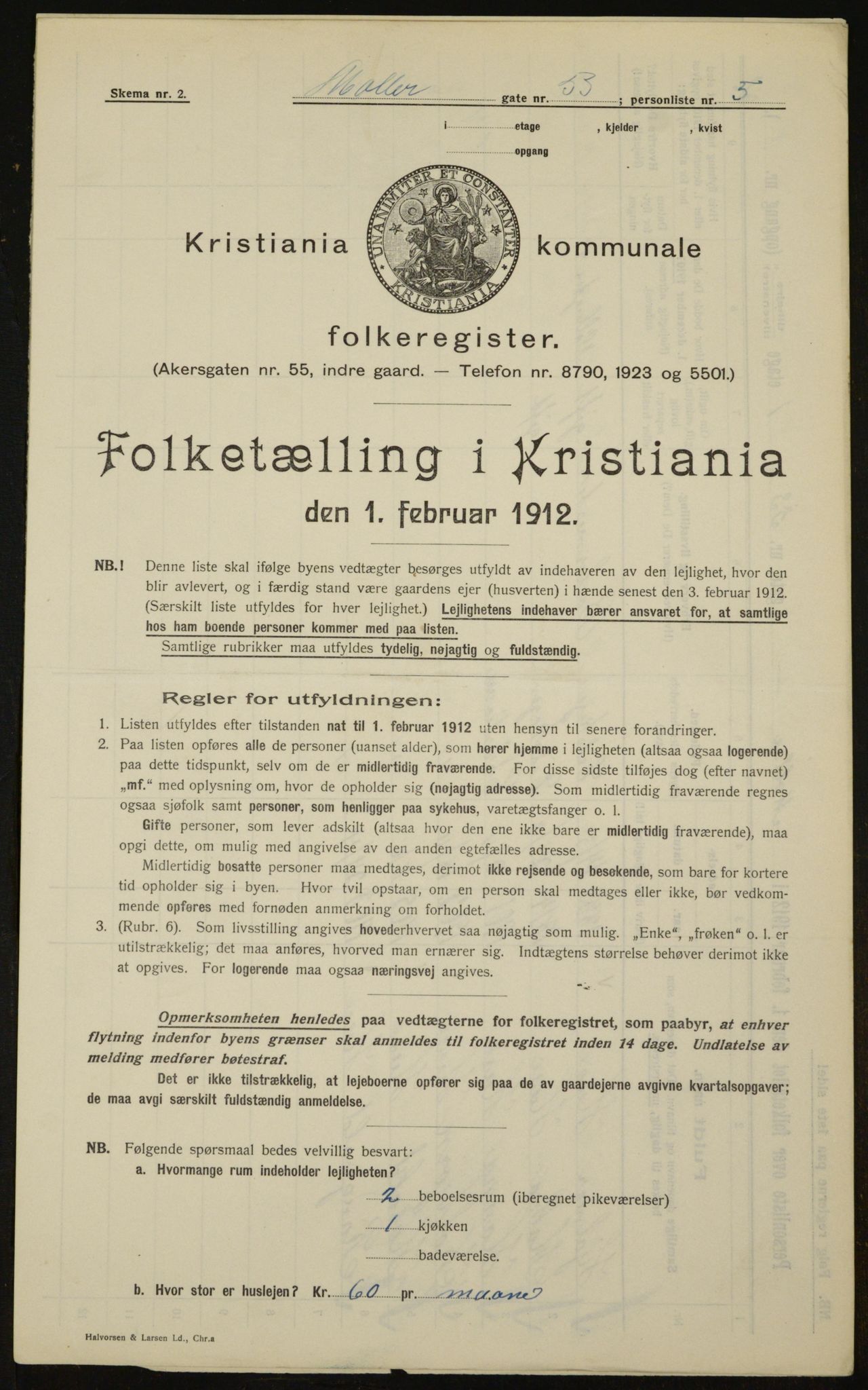 OBA, Municipal Census 1912 for Kristiania, 1912, p. 69578