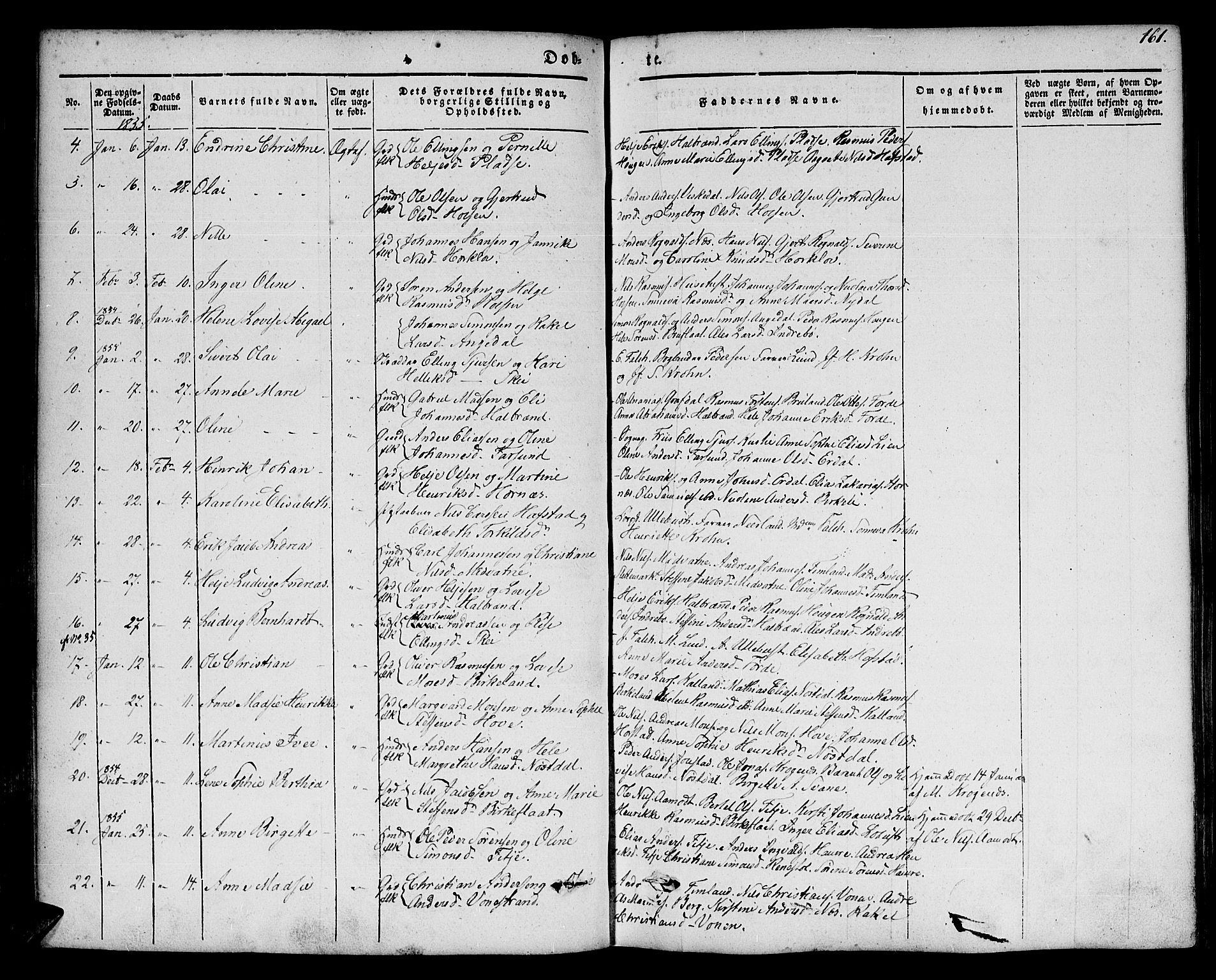 Førde sokneprestembete, SAB/A-79901/H/Haa/Haaa/L0007: Parish register (official) no. A 7, 1843-1860, p. 161