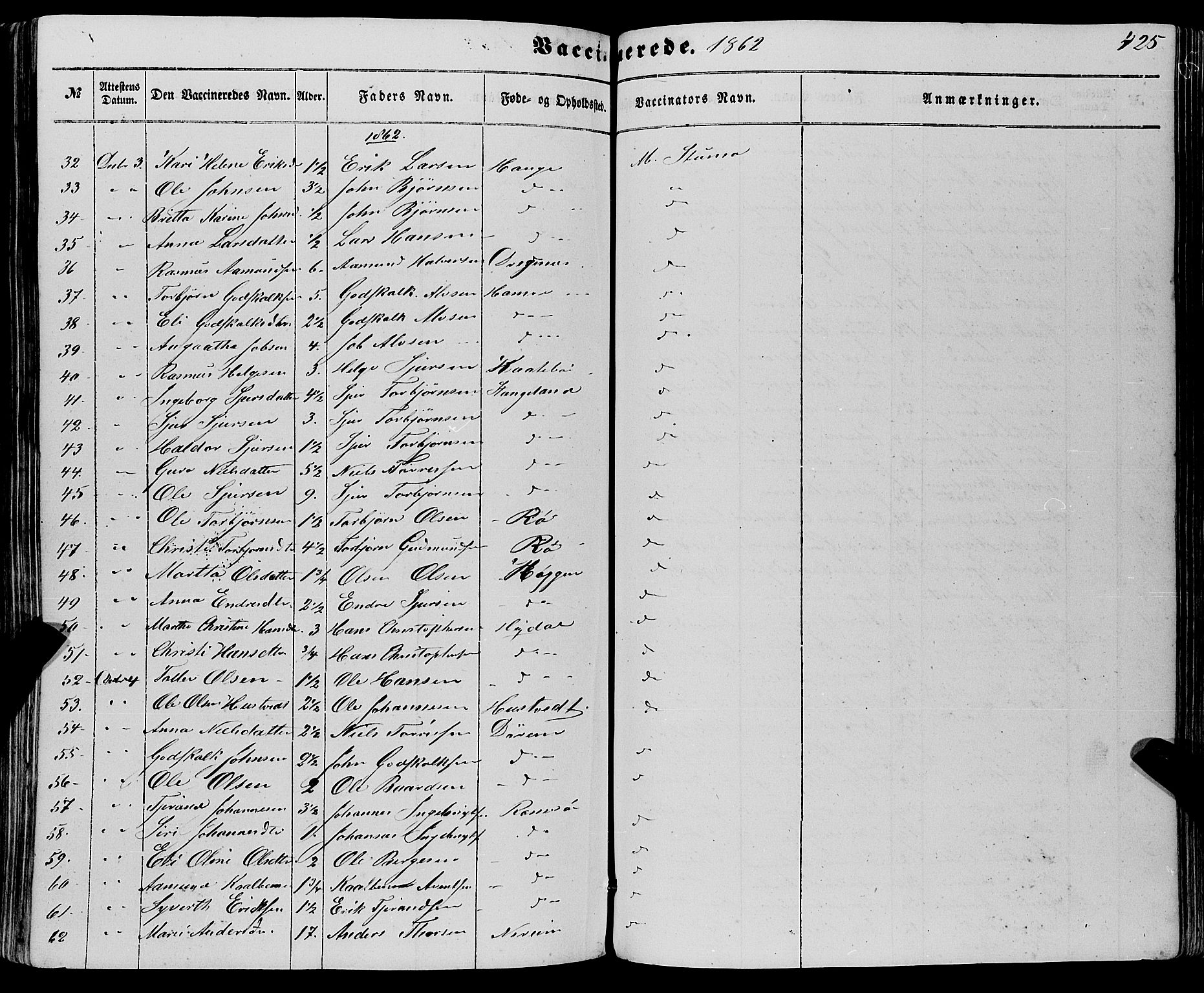 Fjelberg sokneprestembete, SAB/A-75201/H/Haa: Parish register (official) no. A 7, 1851-1867, p. 425