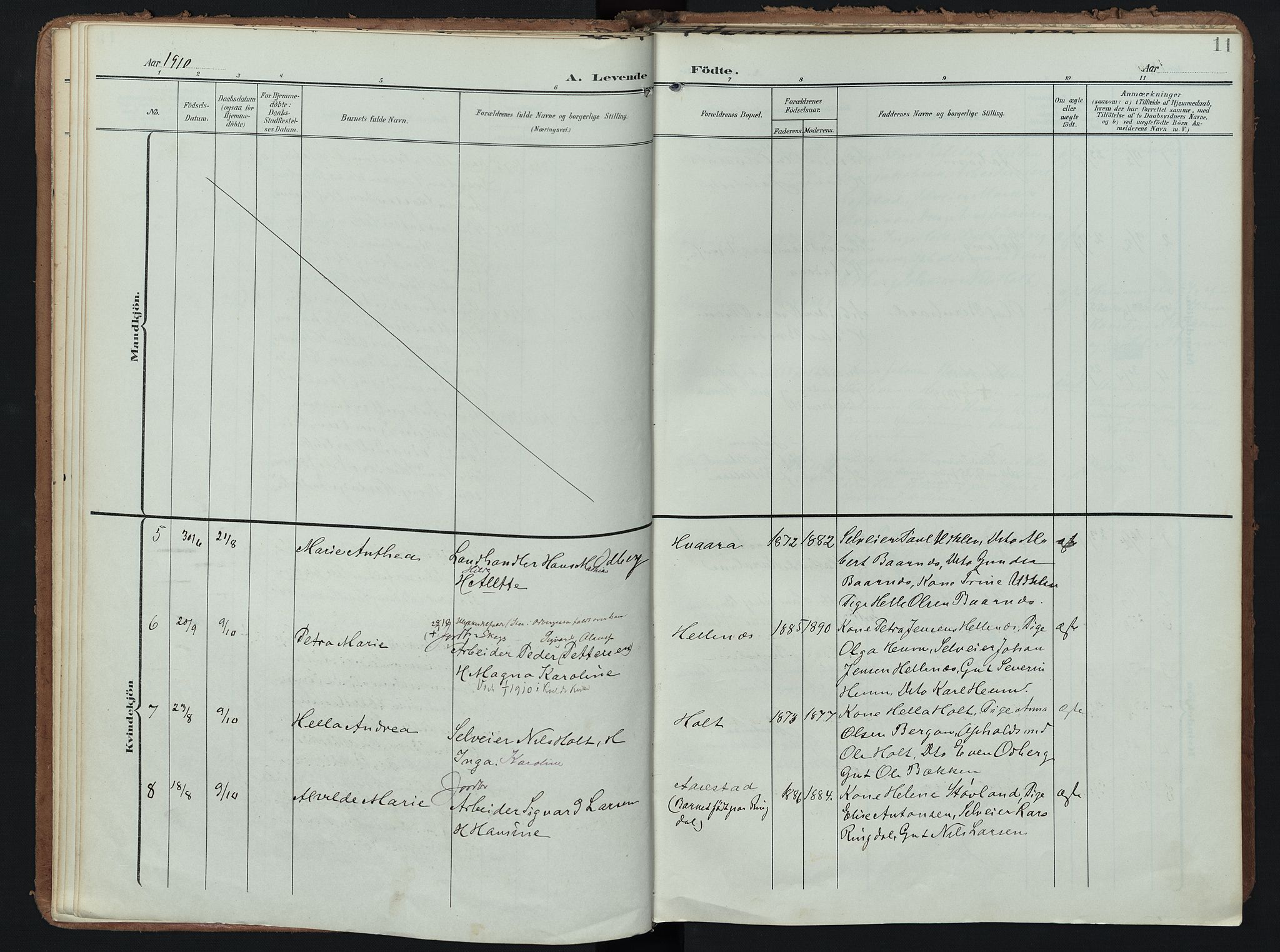 Hedrum kirkebøker, AV/SAKO-A-344/F/Fc/L0002: Parish register (official) no. III 2, 1907-1930, p. 11