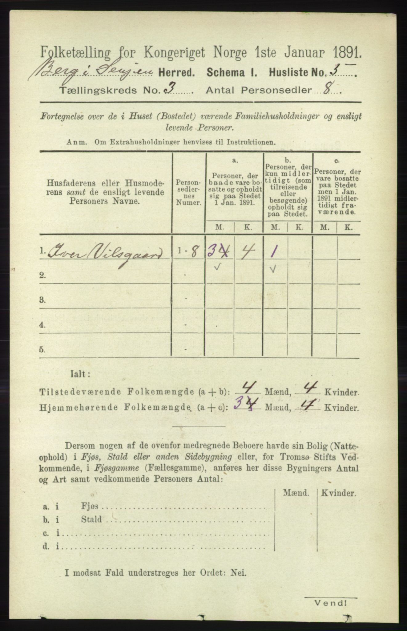 RA, 1891 census for 1929 Berg, 1891, p. 976