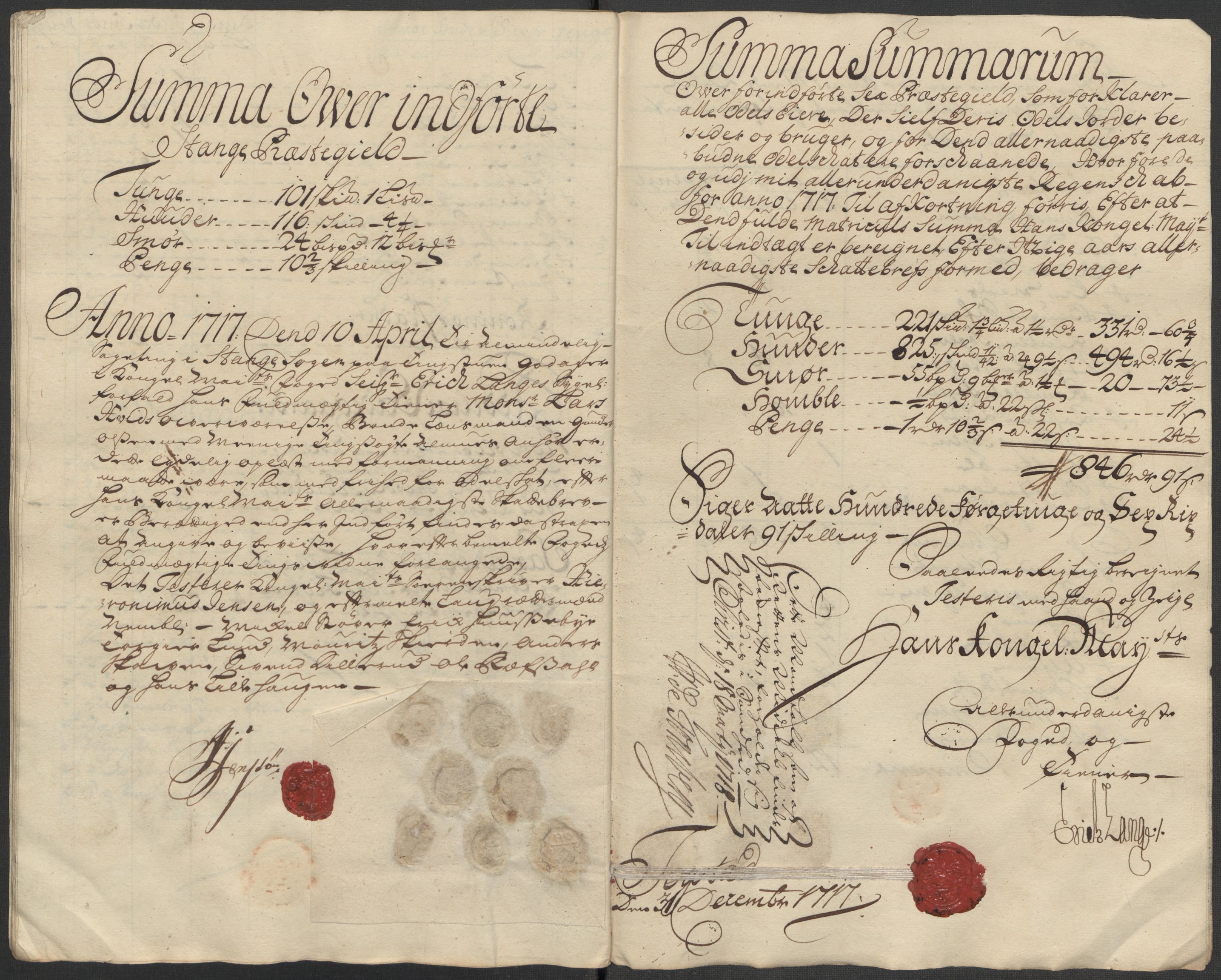 Rentekammeret inntil 1814, Reviderte regnskaper, Fogderegnskap, AV/RA-EA-4092/R16/L1056: Fogderegnskap Hedmark, 1717, p. 380