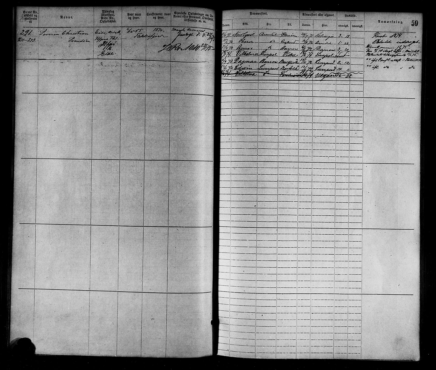 Flekkefjord mønstringskrets, AV/SAK-2031-0018/F/Fa/L0002: Annotasjonsrulle nr 1-1920 med register, N-2, 1870-1891, p. 80