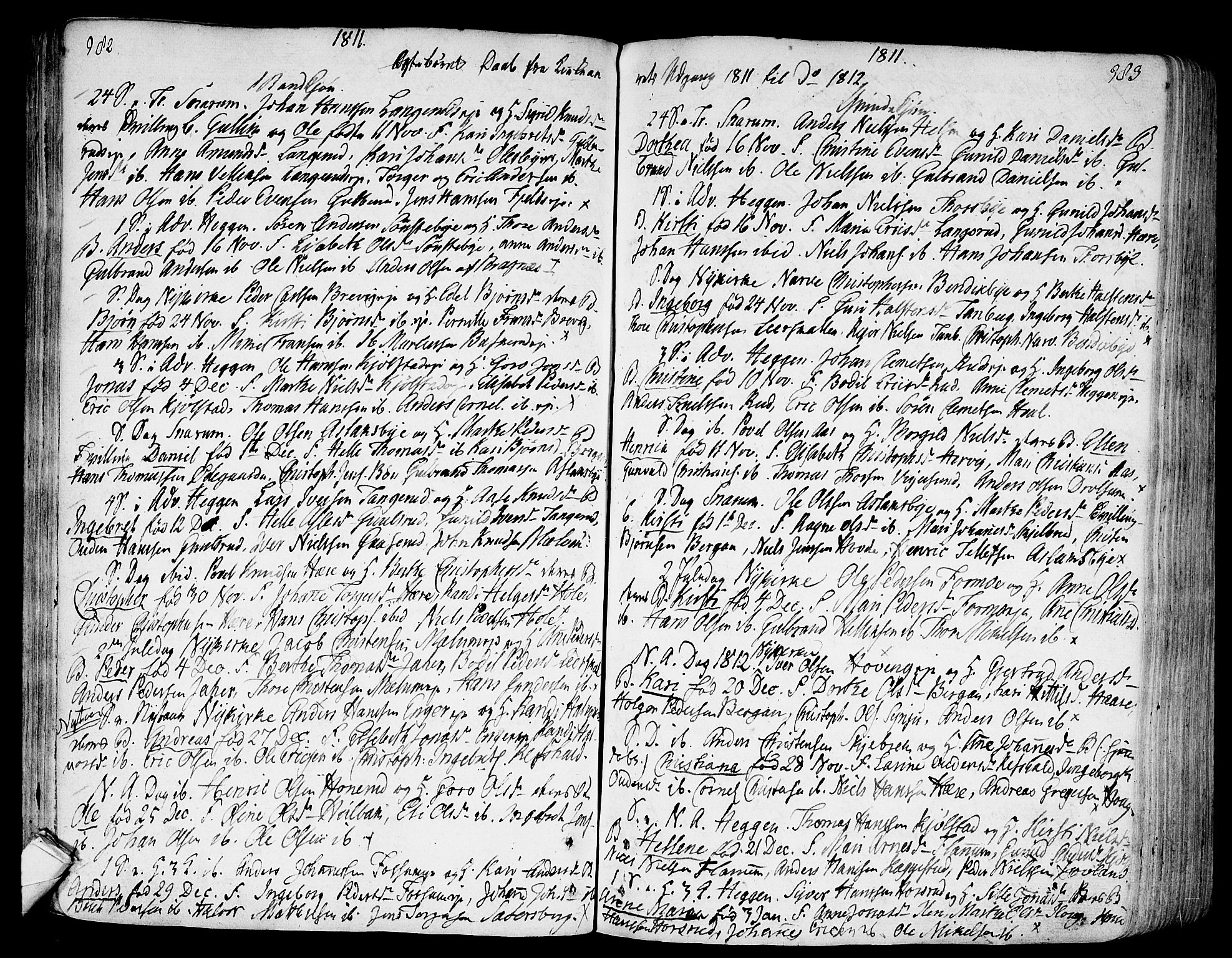 Modum kirkebøker, SAKO/A-234/F/Fa/L0003: Parish register (official) no. 3, 1783-1819, p. 382-383