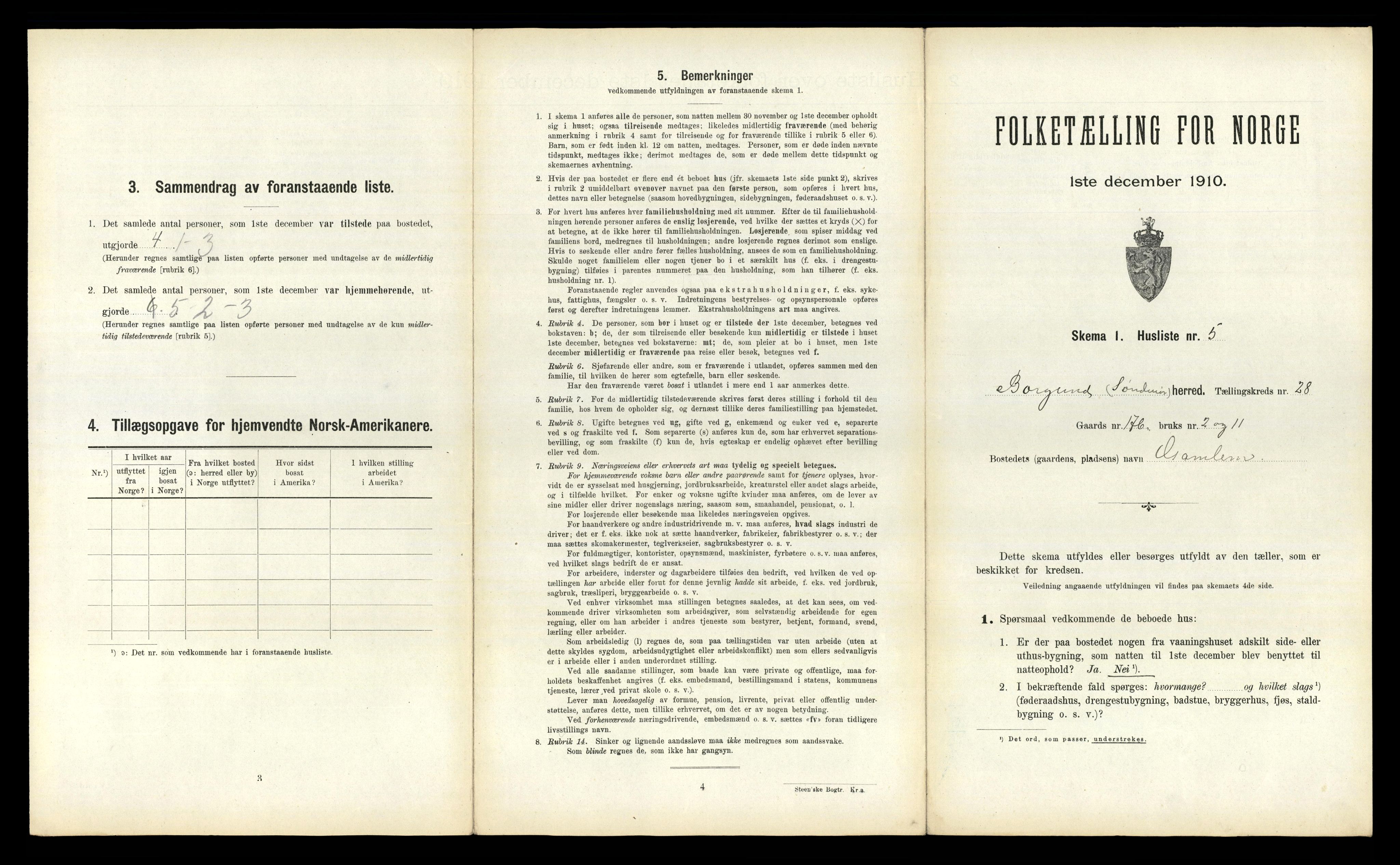RA, 1910 census for Borgund, 1910, p. 1927