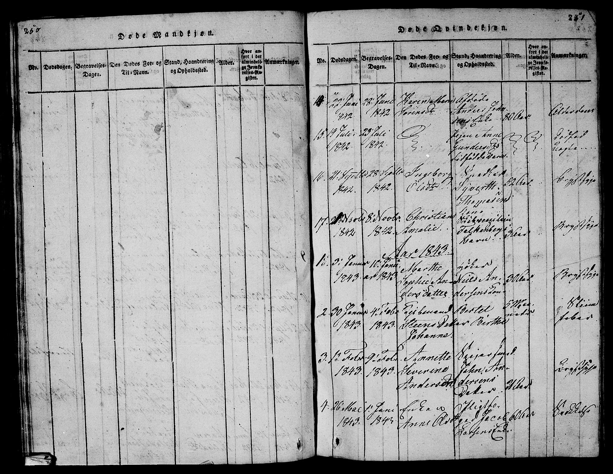 Larvik kirkebøker, SAKO/A-352/G/Gb/L0001: Parish register (copy) no. II 1, 1818-1843, p. 250-251