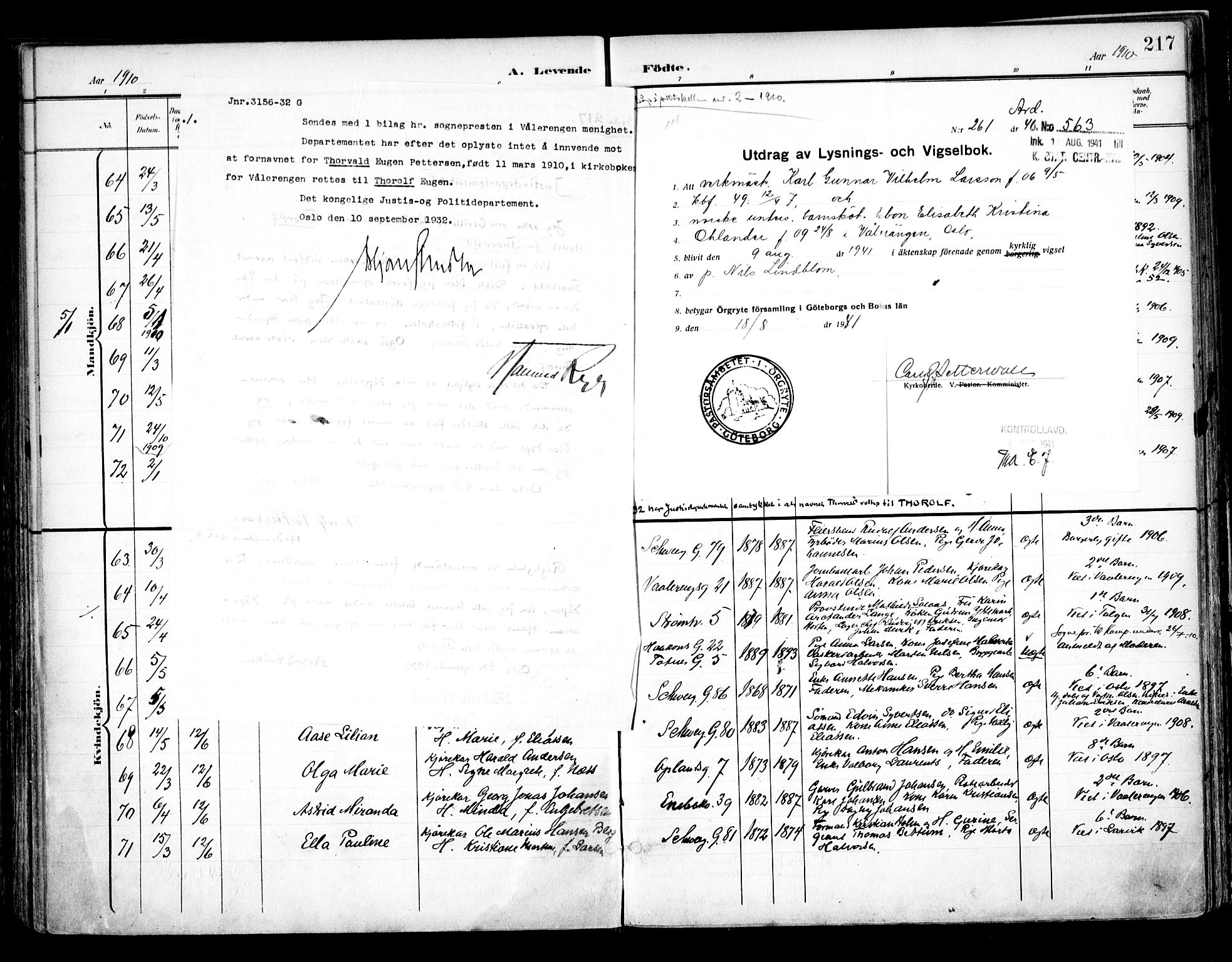 Vålerengen prestekontor Kirkebøker, AV/SAO-A-10878/F/Fa/L0001: Parish register (official) no. 1, 1899-1915, p. 217