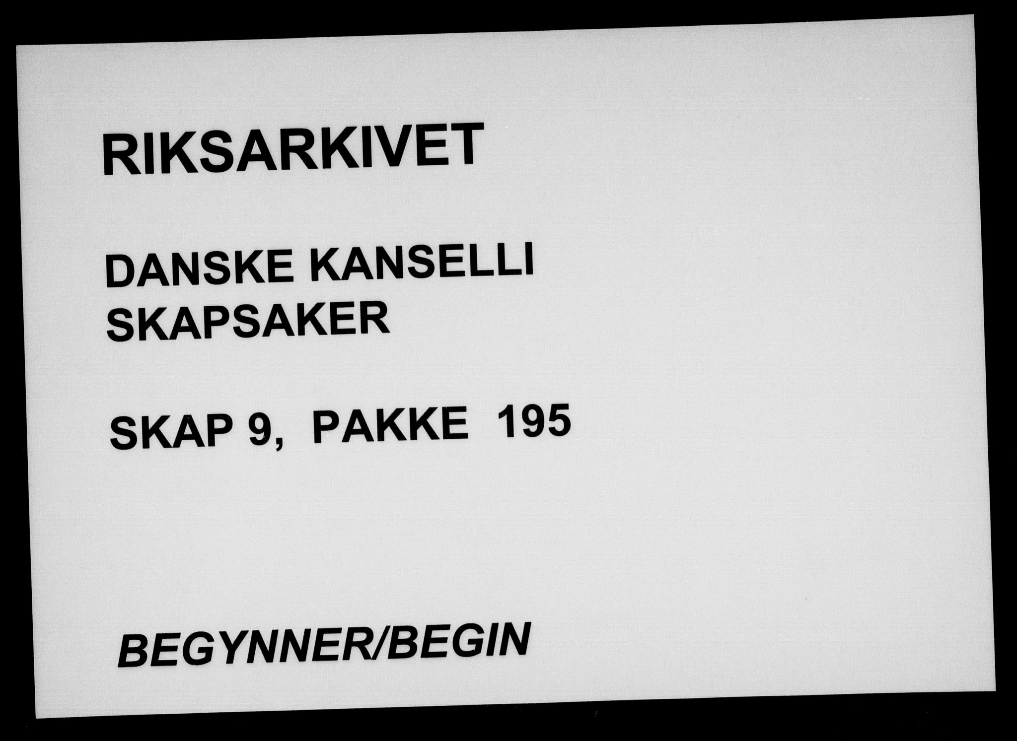 Danske Kanselli, Skapsaker, RA/EA-4061/F/L0033: Skap 9, pakke 173-199, 1627-1716, p. 334