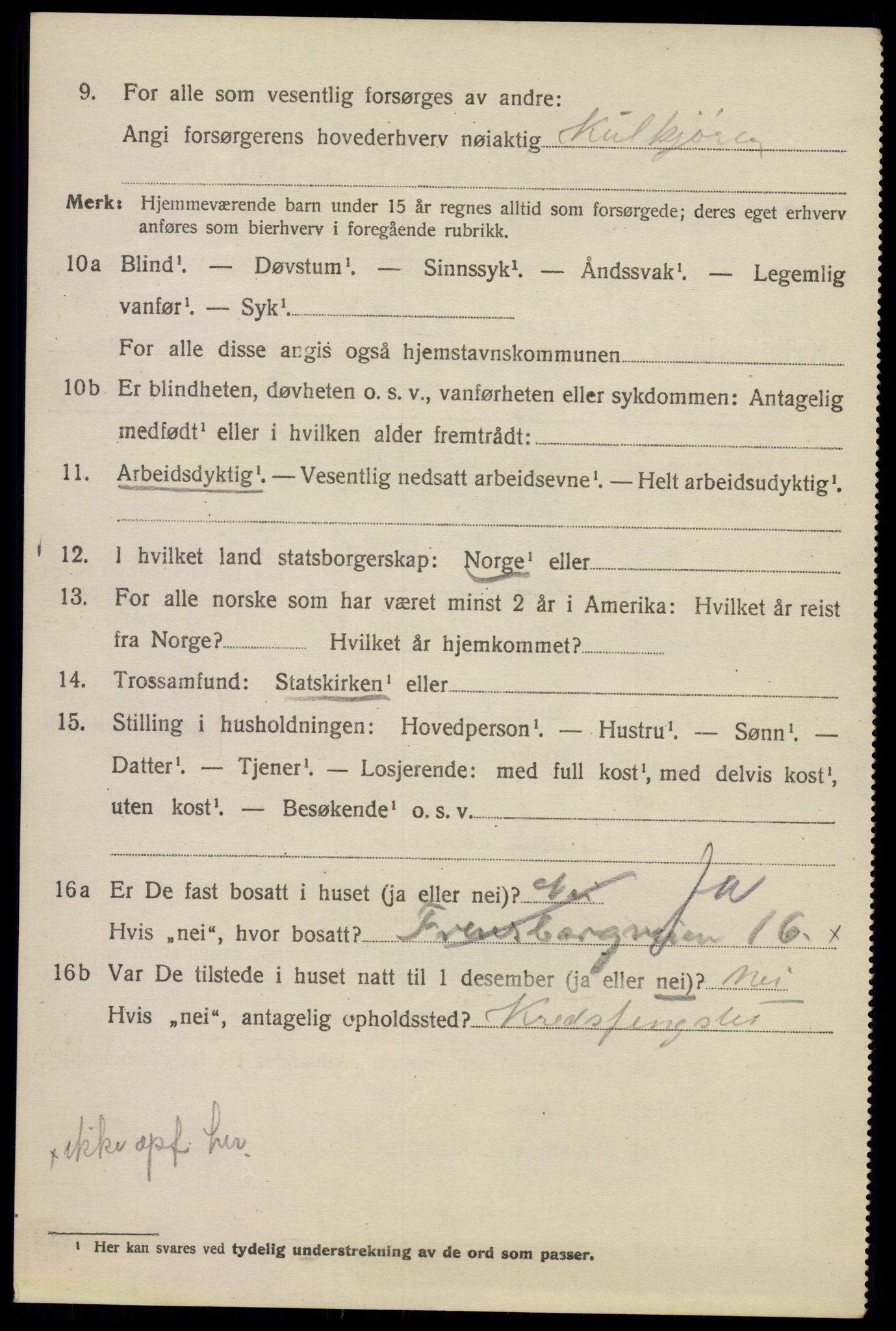 SAO, 1920 census for Kristiania, 1920, p. 407258