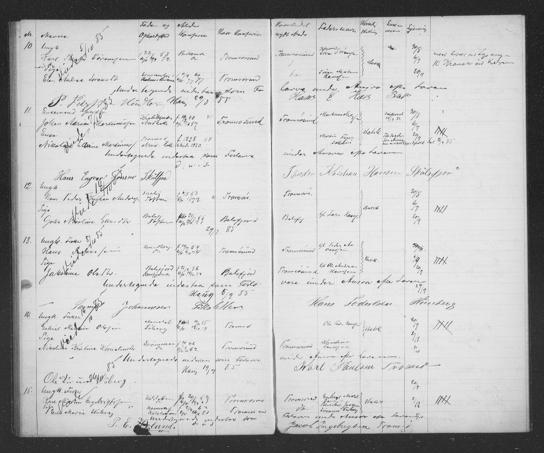 Tromsøysund sokneprestkontor, AV/SATØ-S-1304/H/Hc/L0056: Banns register no. 56, 1880-1887