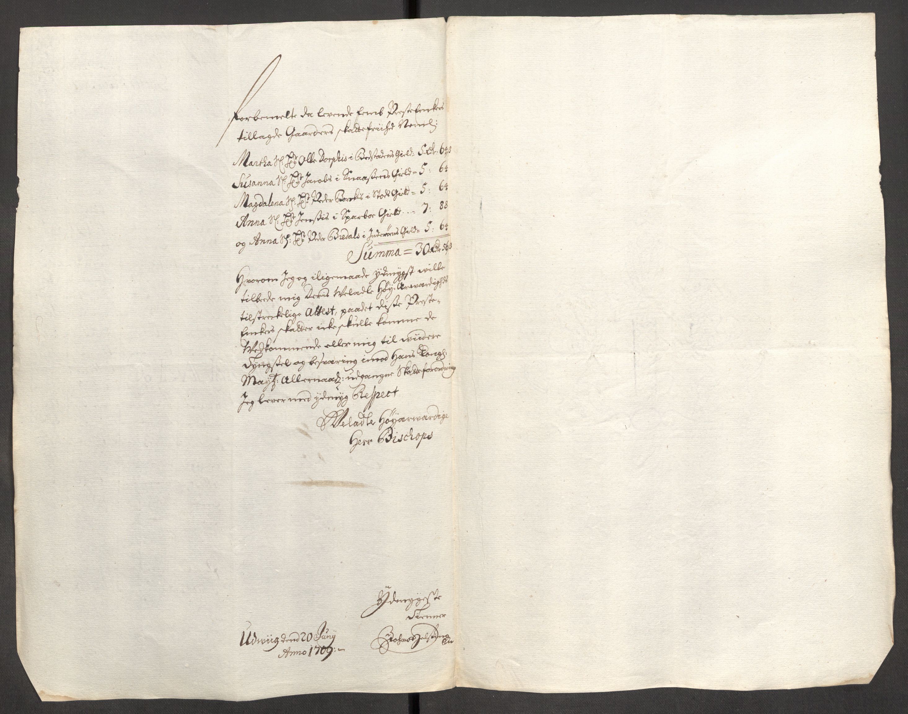 Rentekammeret inntil 1814, Reviderte regnskaper, Fogderegnskap, AV/RA-EA-4092/R63/L4314: Fogderegnskap Inderøy, 1705, p. 326