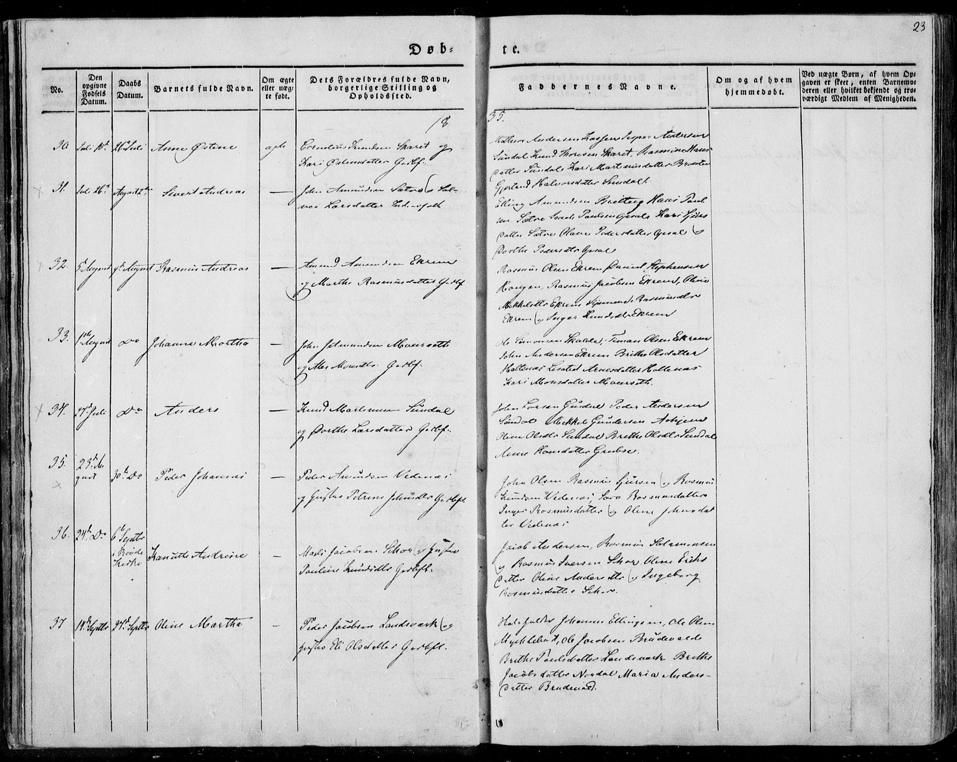 Ministerialprotokoller, klokkerbøker og fødselsregistre - Møre og Romsdal, AV/SAT-A-1454/501/L0005: Parish register (official) no. 501A05, 1831-1844, p. 23