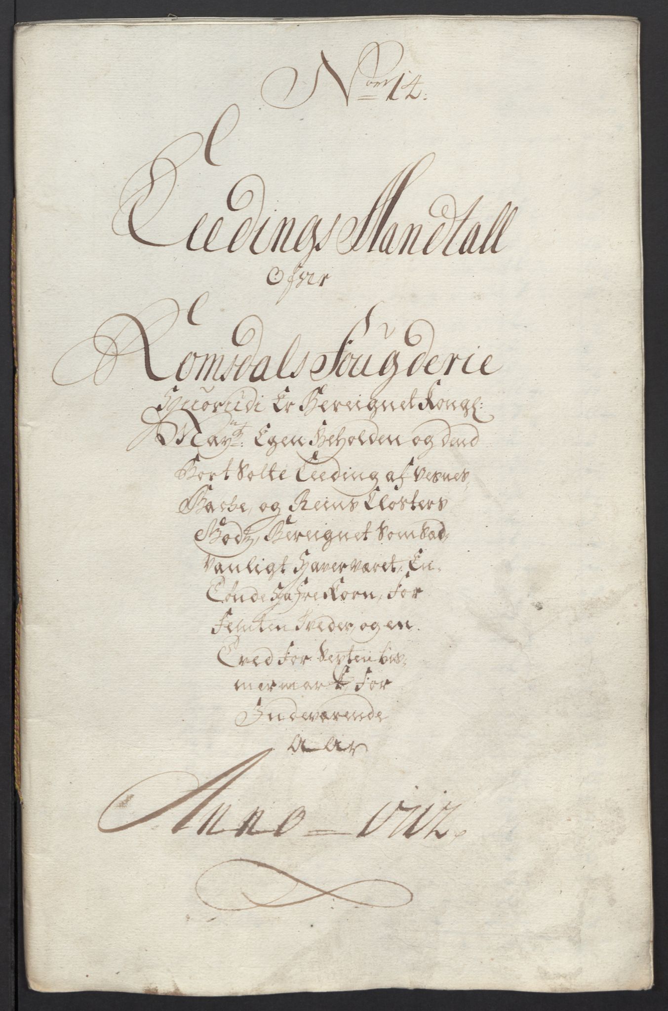 Rentekammeret inntil 1814, Reviderte regnskaper, Fogderegnskap, RA/EA-4092/R55/L3661: Fogderegnskap Romsdal, 1712, p. 134