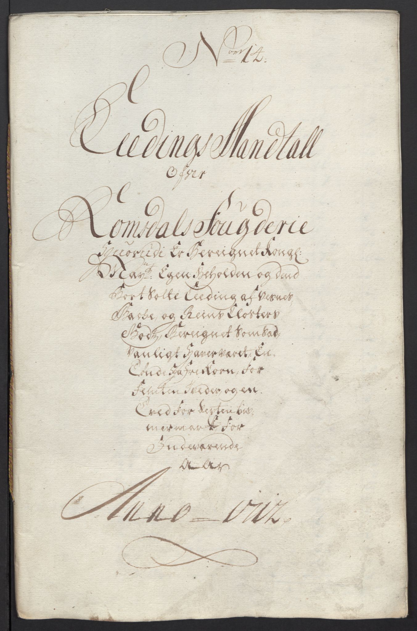 Rentekammeret inntil 1814, Reviderte regnskaper, Fogderegnskap, AV/RA-EA-4092/R55/L3661: Fogderegnskap Romsdal, 1712, p. 134