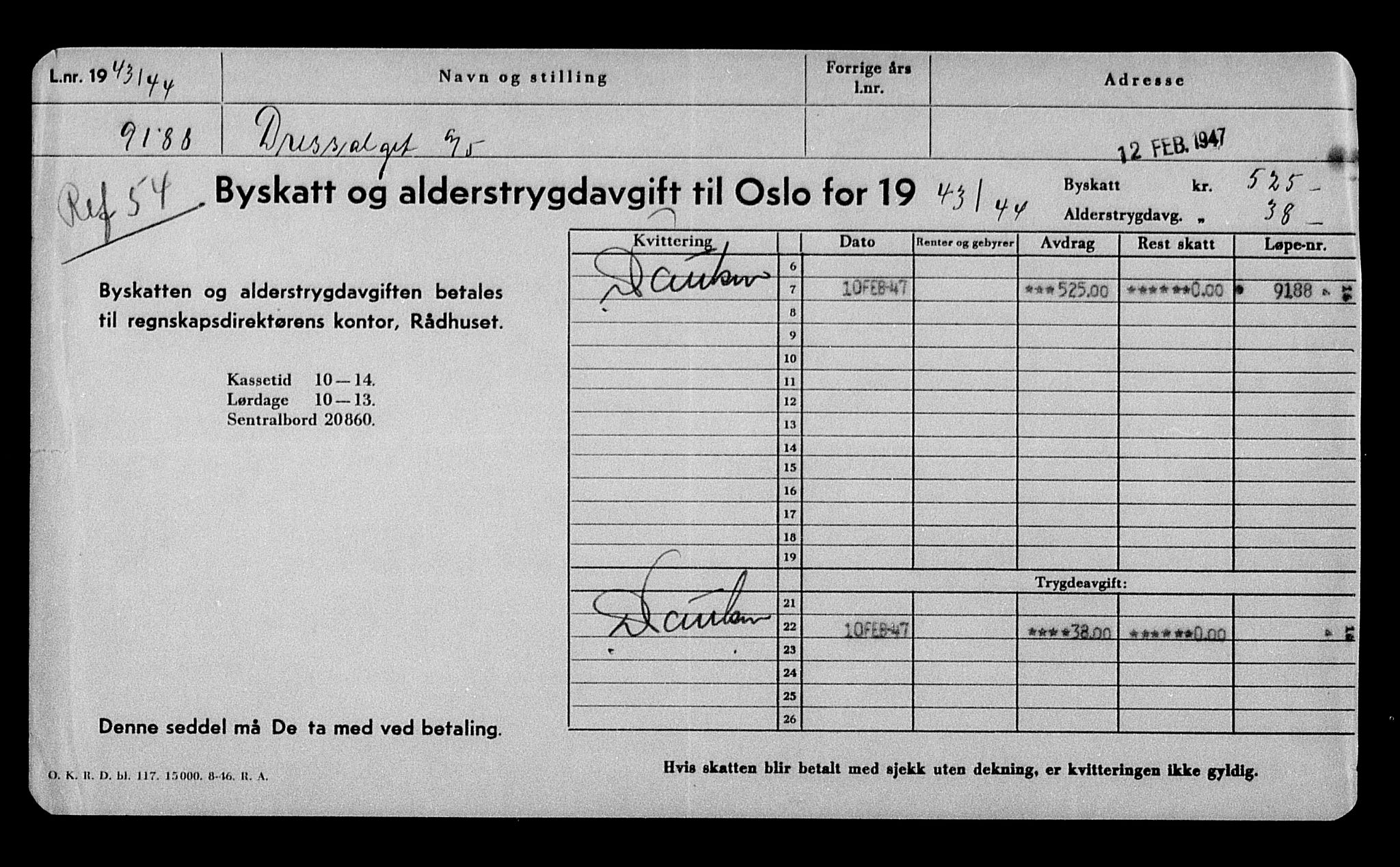 Justisdepartementet, Tilbakeføringskontoret for inndratte formuer, RA/S-1564/H/Hc/Hcc/L0930: --, 1945-1947, p. 506