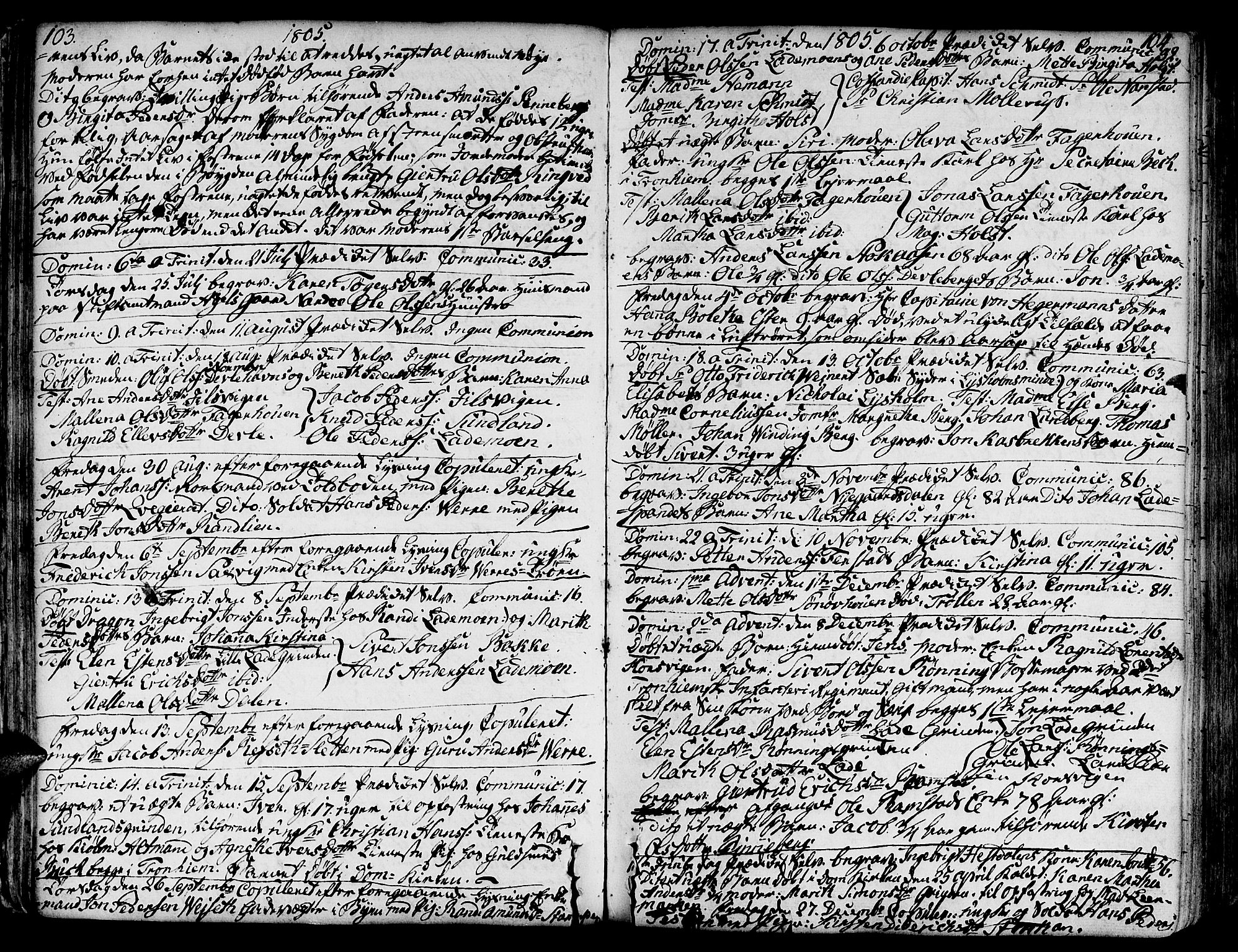 Ministerialprotokoller, klokkerbøker og fødselsregistre - Sør-Trøndelag, AV/SAT-A-1456/606/L0280: Parish register (official) no. 606A02 /1, 1781-1817, p. 103-104
