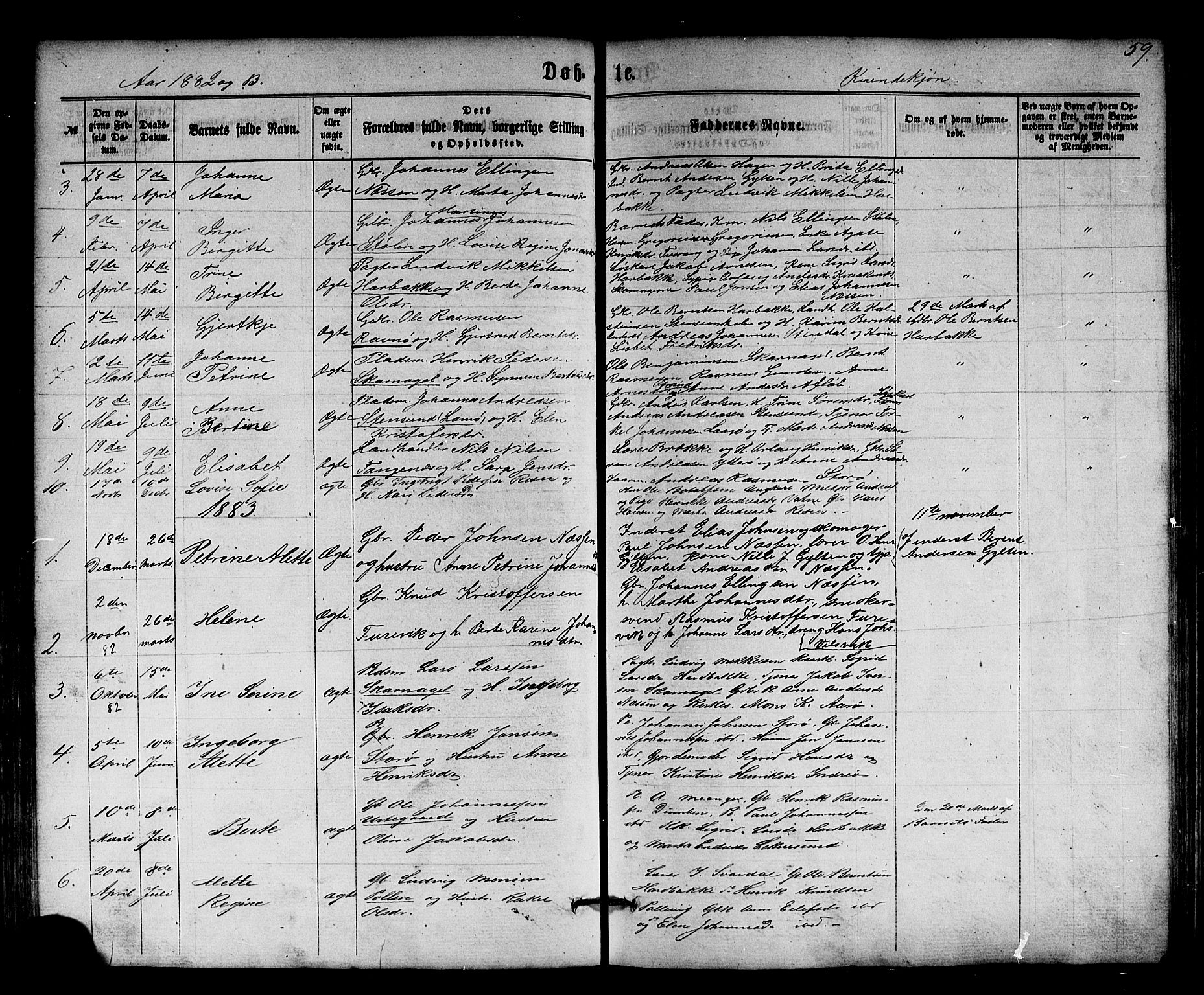 Solund sokneprestembete, AV/SAB-A-81401: Parish register (copy) no. A 1, 1860-1893, p. 59