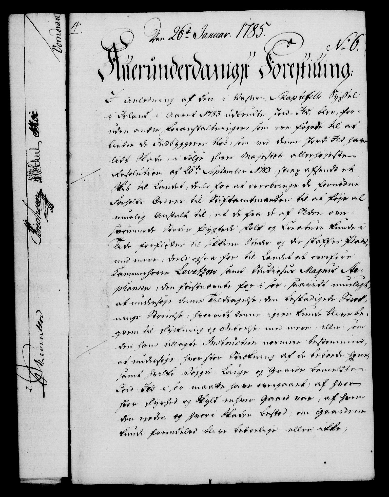 Rentekammeret, Kammerkanselliet, RA/EA-3111/G/Gf/Gfa/L0067: Norsk relasjons- og resolusjonsprotokoll (merket RK 52.67), 1785, p. 70