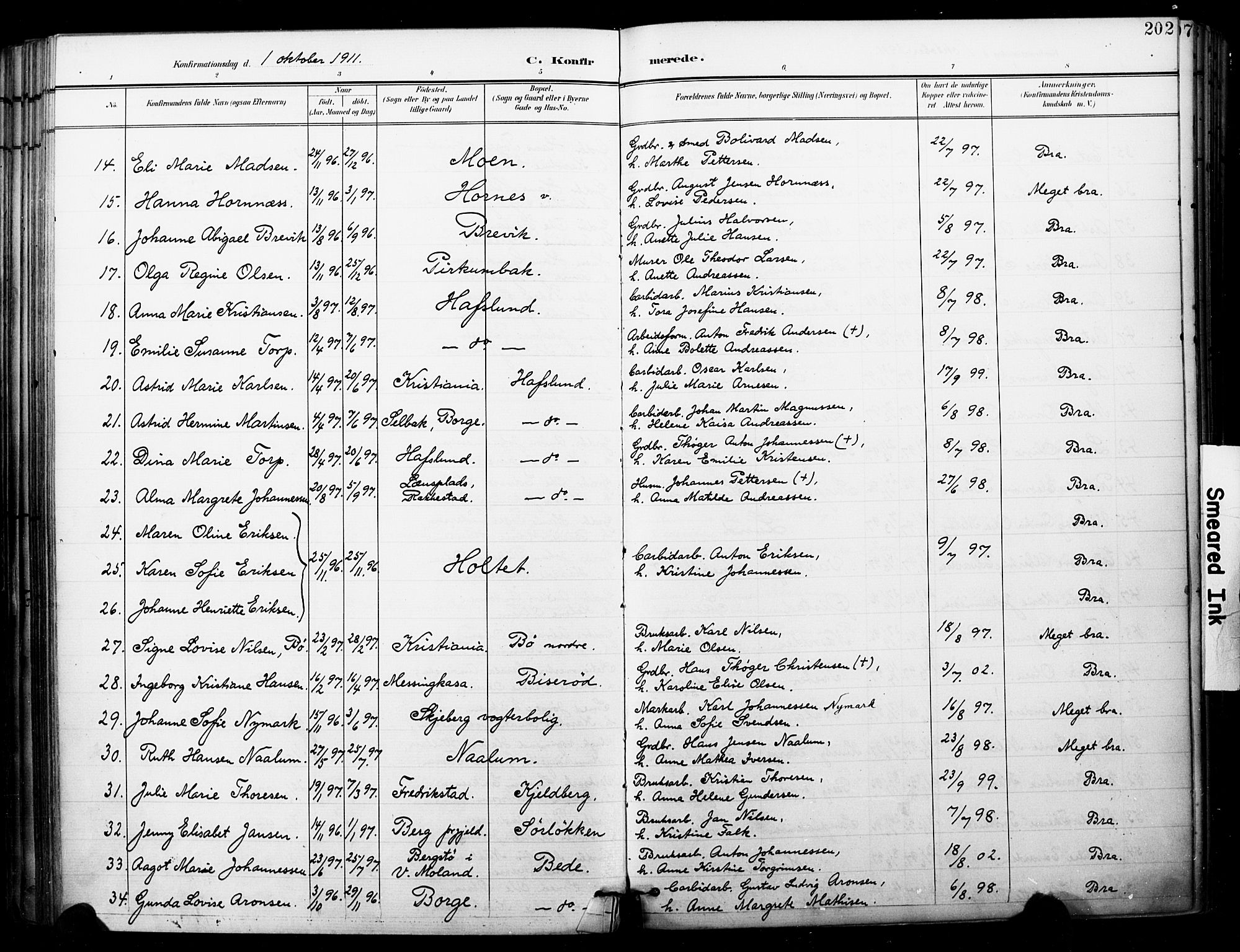 Skjeberg prestekontor Kirkebøker, SAO/A-10923/F/Fa/L0010: Parish register (official) no. I 10, 1898-1911, p. 202