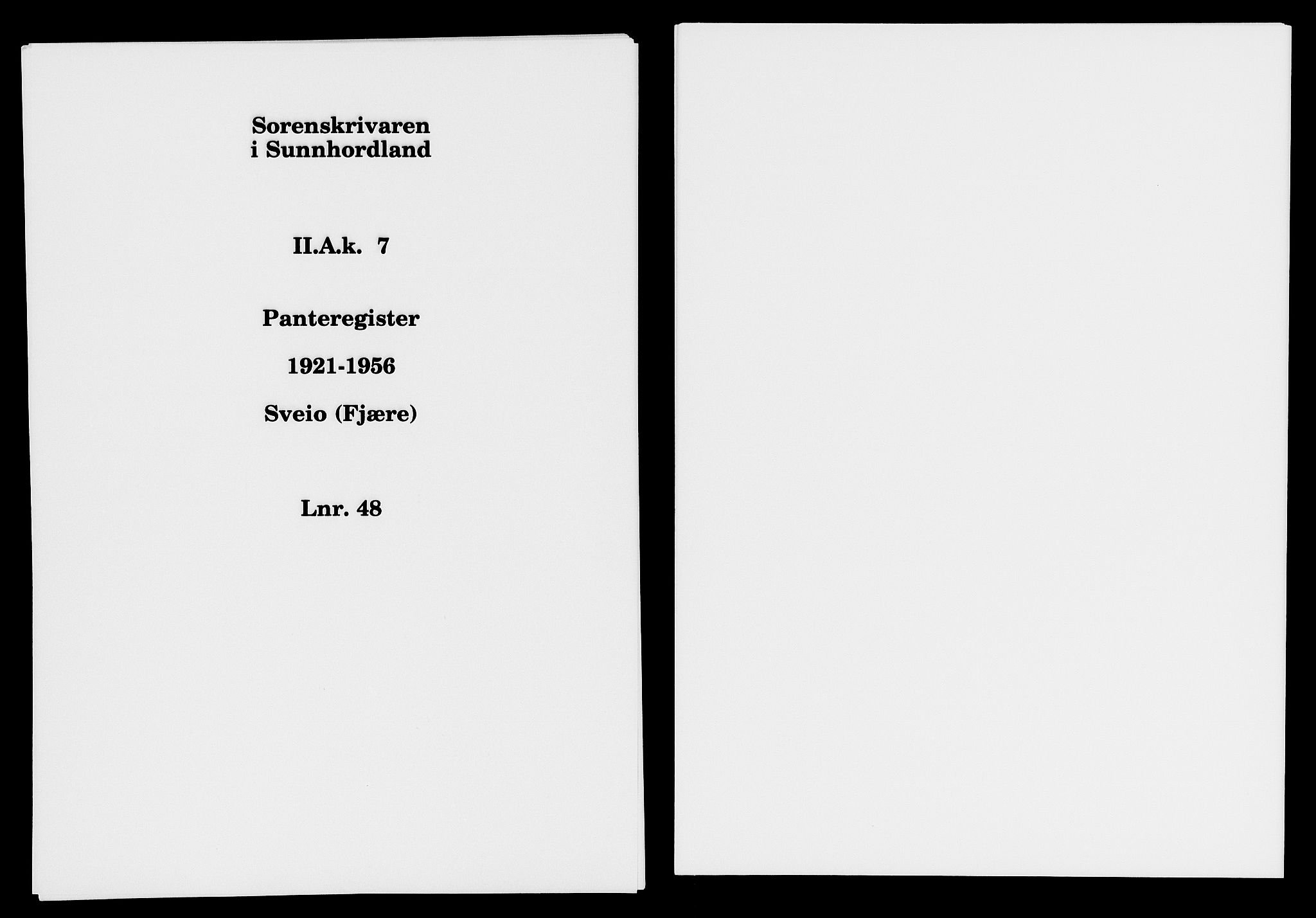 Sunnhordland sorenskrivar, AV/SAB-A-2401/1/G/Ga/Gak/L0007: Mortgage register no. II.A.k.7, 1921-1956