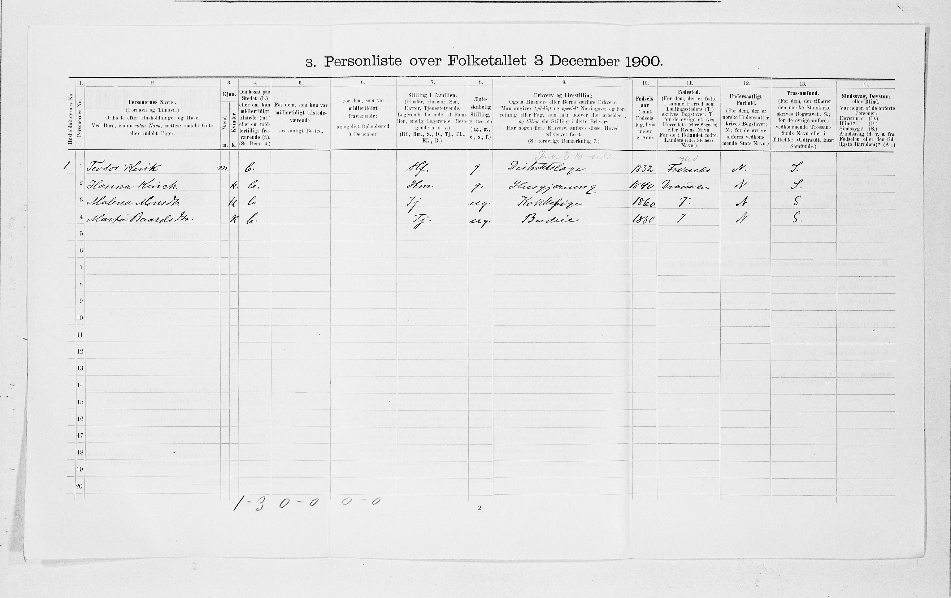 SAB, 1900 census for Strandebarm og Varaldsøy, 1900, p. 499