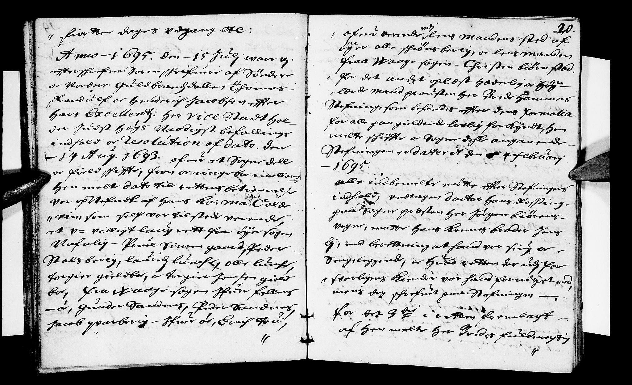 Sorenskriverier i Gudbrandsdalen, AV/SAH-TING-036/G/Gb/Gbb/L0018: Tingbok - Sør-Gudbrandsdal, 1695, p. 19b-20a