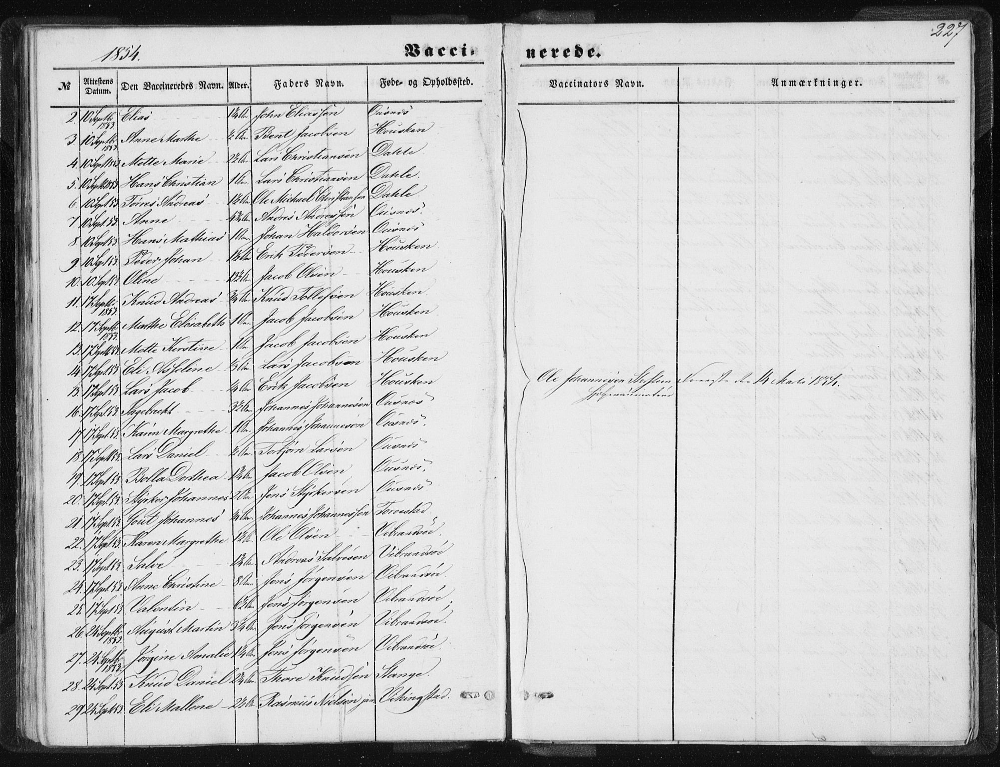 Torvastad sokneprestkontor, SAST/A -101857/H/Ha/Haa/L0008: Parish register (official) no. A 8, 1847-1856, p. 227