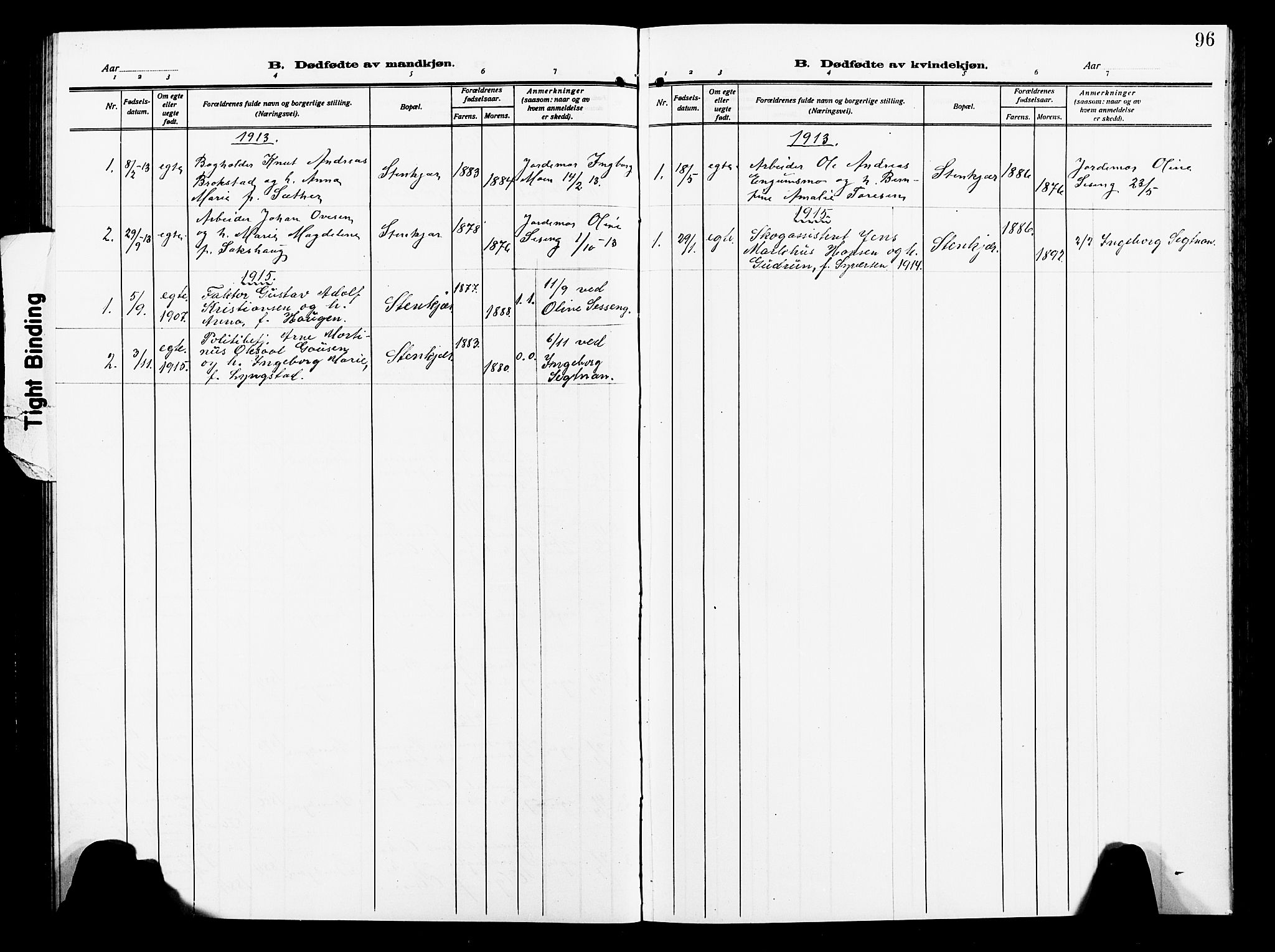 Ministerialprotokoller, klokkerbøker og fødselsregistre - Nord-Trøndelag, AV/SAT-A-1458/739/L0376: Parish register (copy) no. 739C04, 1908-1917, p. 96