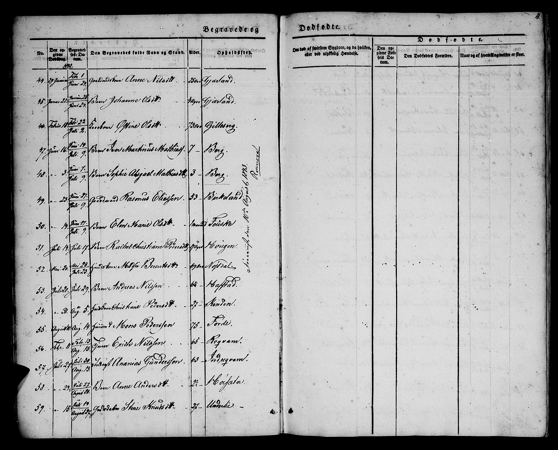 Førde sokneprestembete, AV/SAB-A-79901/H/Haa/Haaa/L0008: Parish register (official) no. A 8, 1843-1860, p. 4