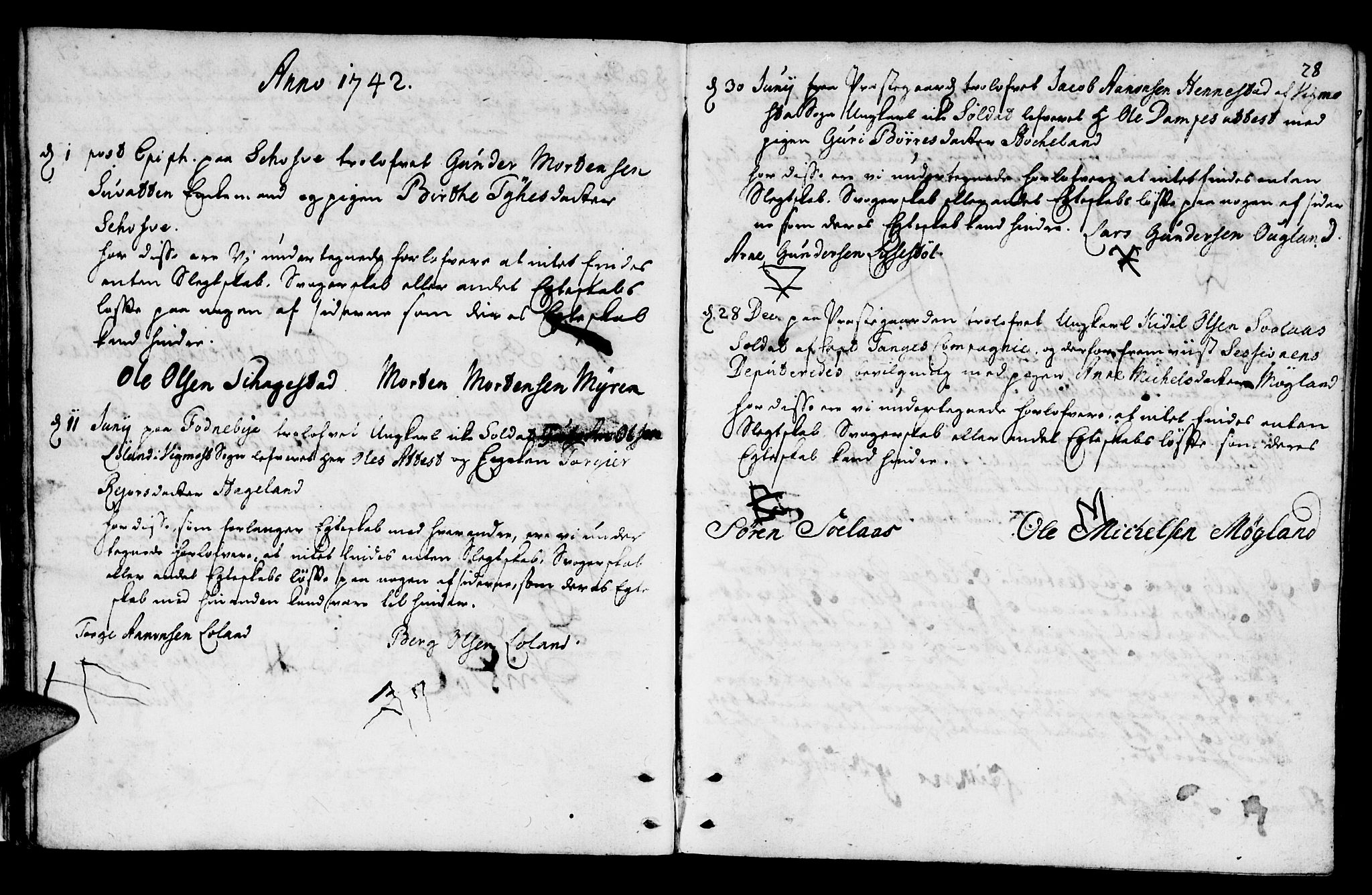 Mandal sokneprestkontor, SAK/1111-0030/F/Fa/Fab/L0001: Parish register (official) no. A 1, 1720-1793, p. 28