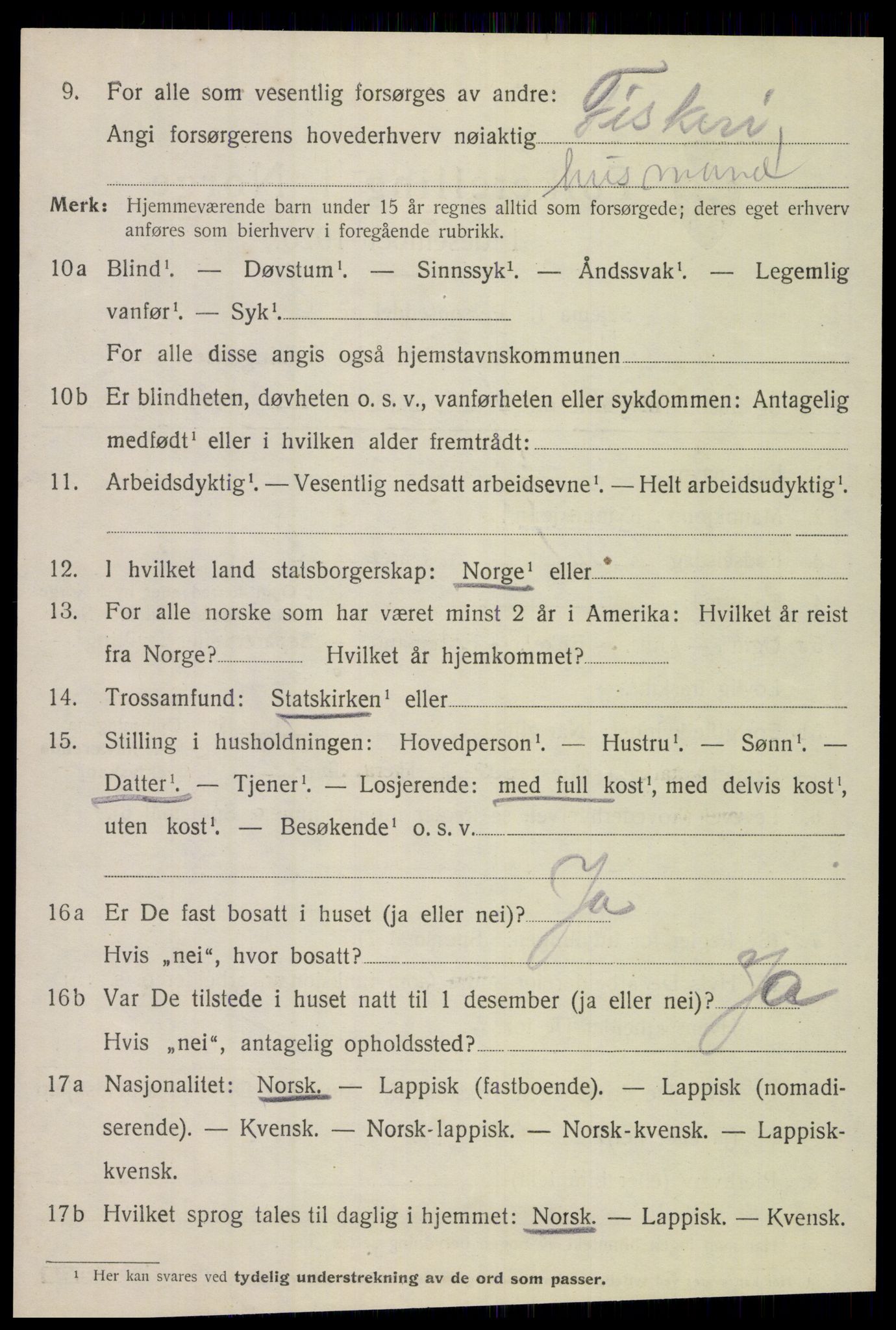 SAT, 1920 census for Meløy, 1920, p. 1472