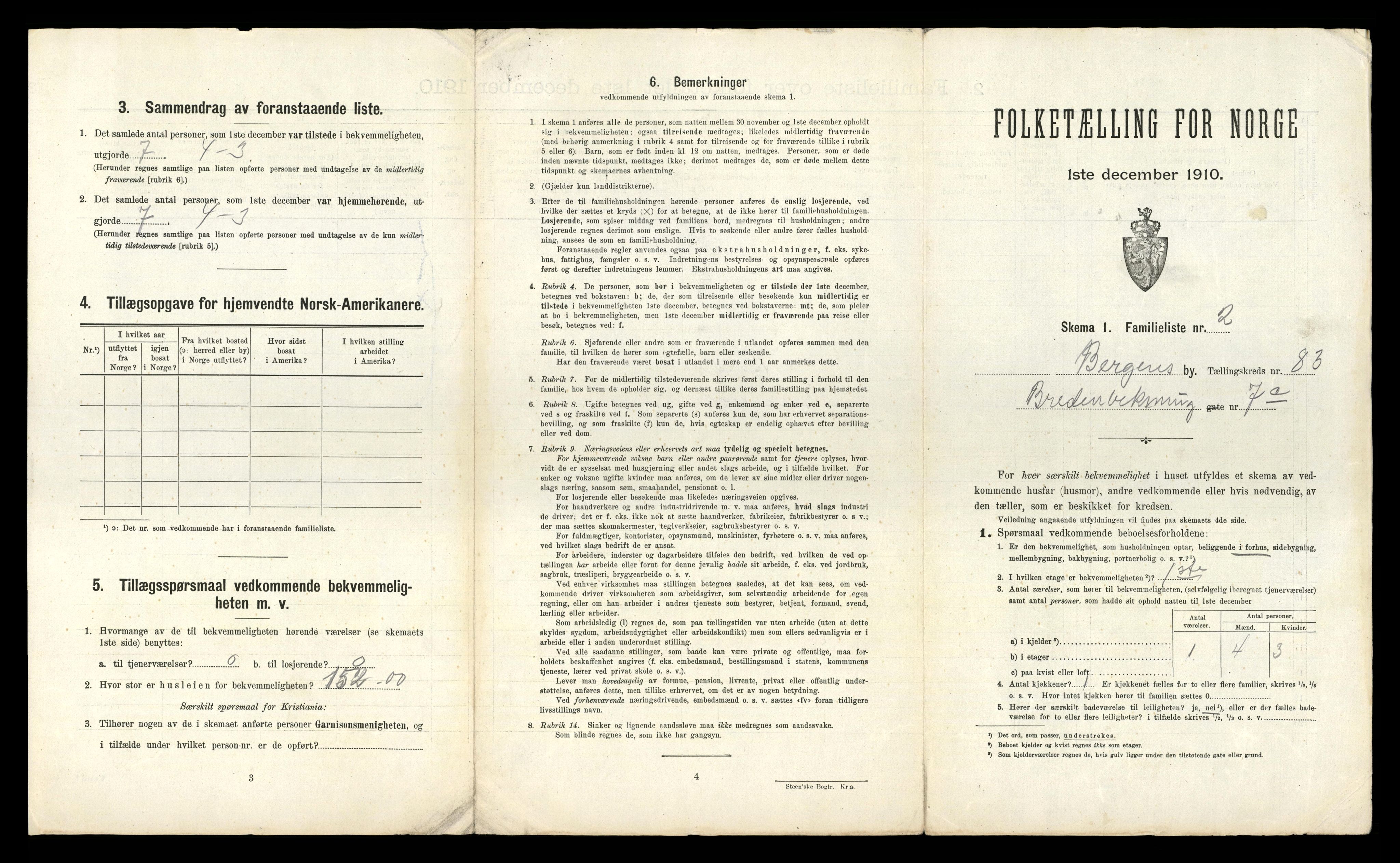 RA, 1910 census for Bergen, 1910, p. 29487