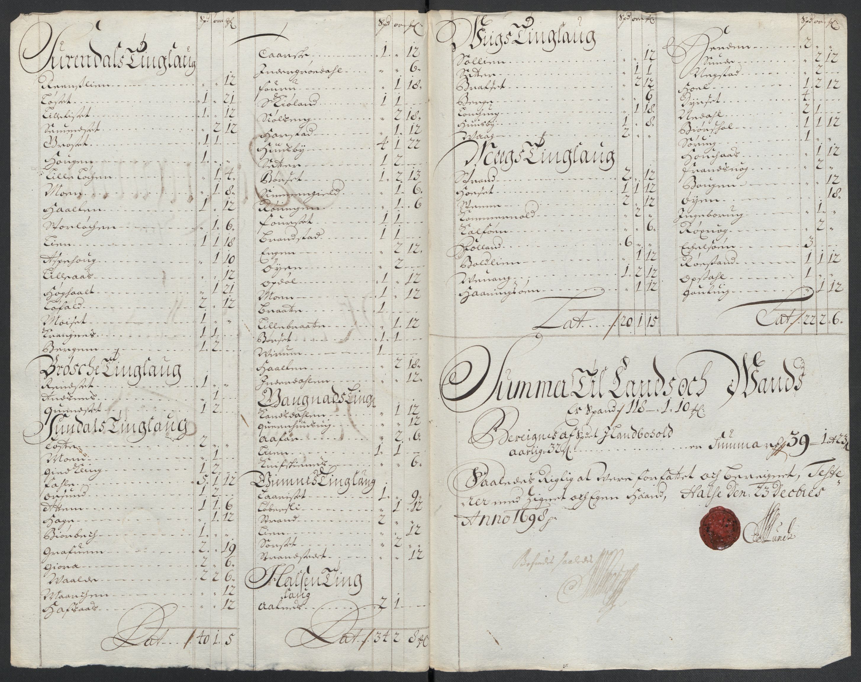 Rentekammeret inntil 1814, Reviderte regnskaper, Fogderegnskap, RA/EA-4092/R56/L3737: Fogderegnskap Nordmøre, 1697-1698, p. 284