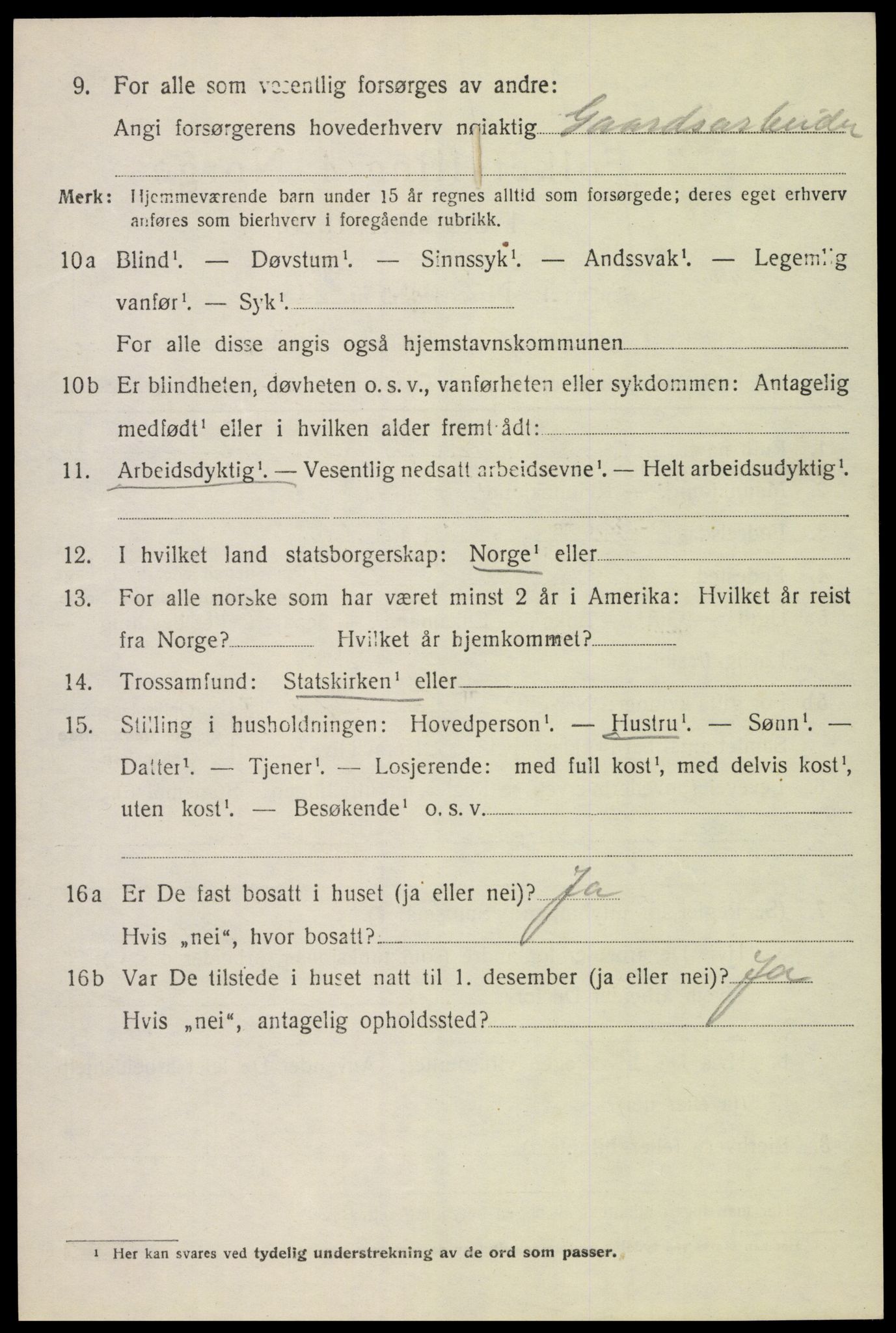 SAH, 1920 census for Furnes, 1920, p. 3404